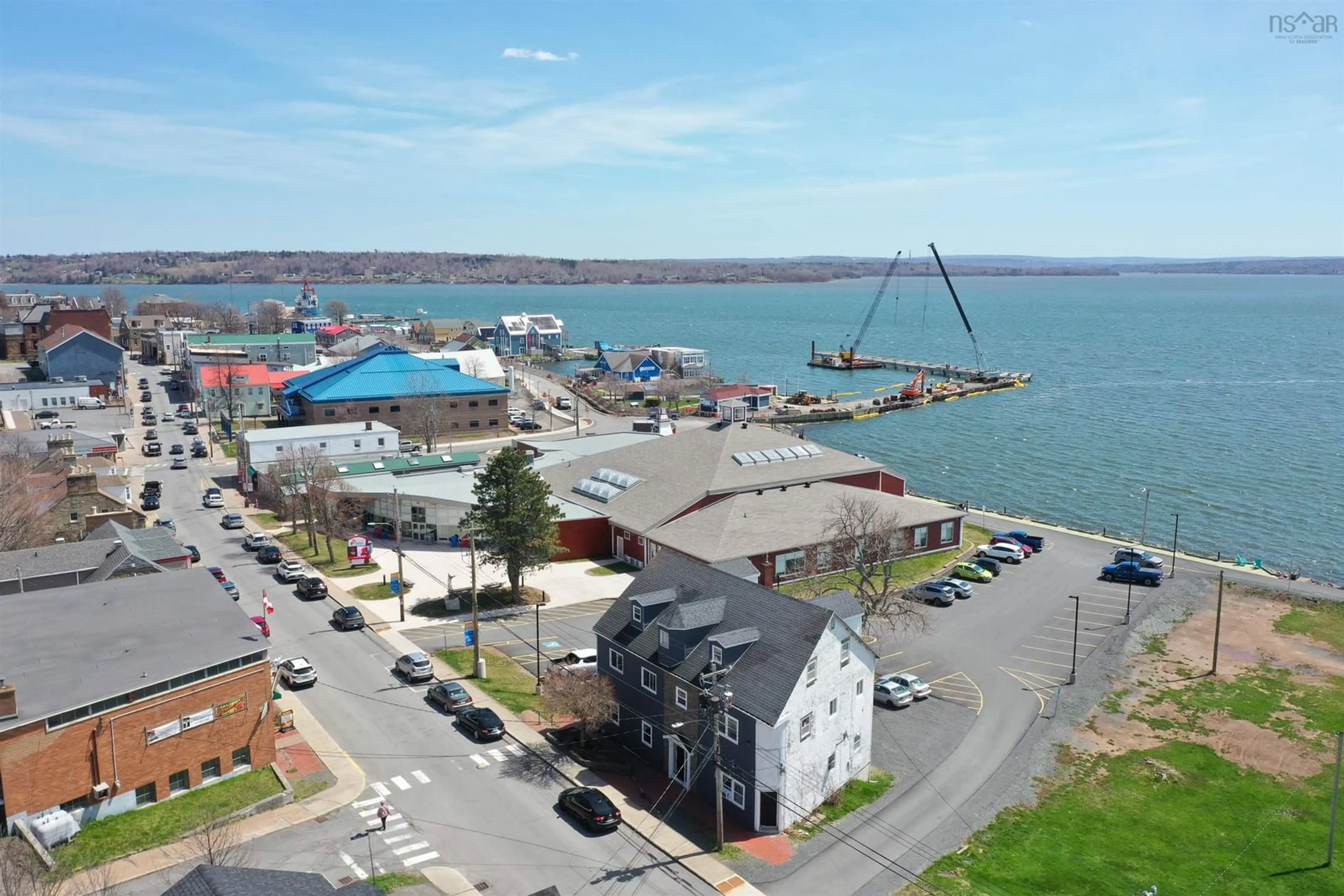 A pic from outside/outdoor area/front of a property/back of a property/a pic from drone, water/lake/river/ocean view for 123 Water St, Pictou Nova Scotia B0K 1H0