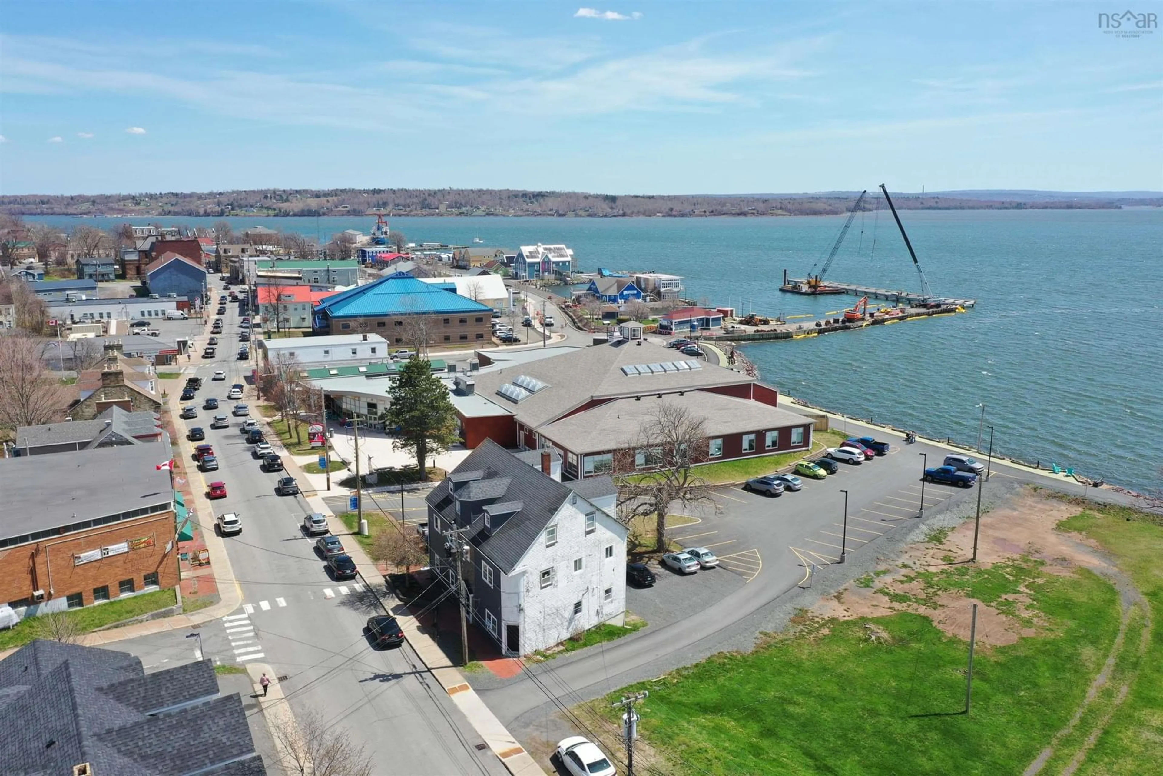 A pic from outside/outdoor area/front of a property/back of a property/a pic from drone, water/lake/river/ocean view for 123 Water St, Pictou Nova Scotia B0K 1H0