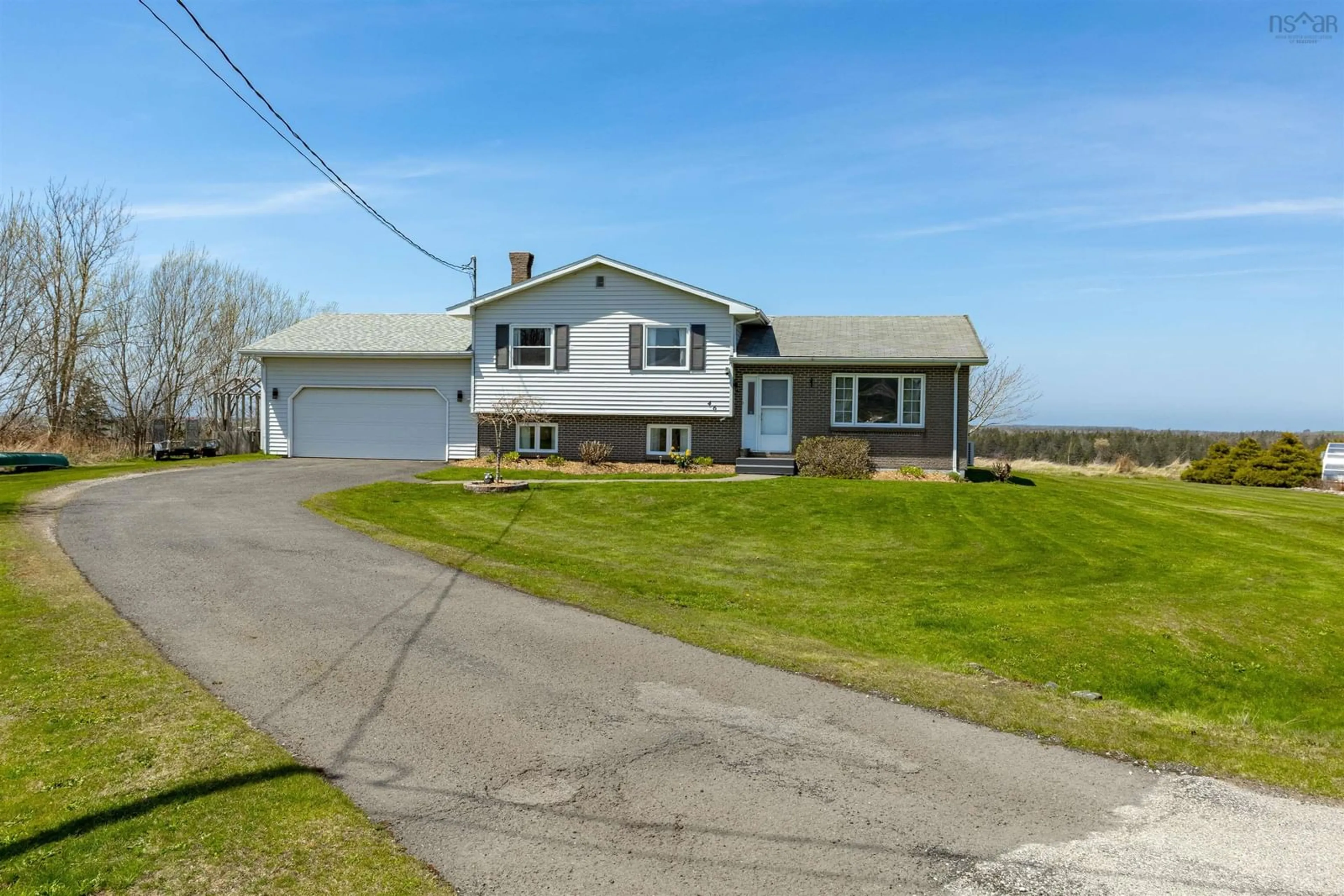 A pic from outside/outdoor area/front of a property/back of a property/a pic from drone, street for 46 Heritage St, North Chegoggin Nova Scotia B5A 5K5