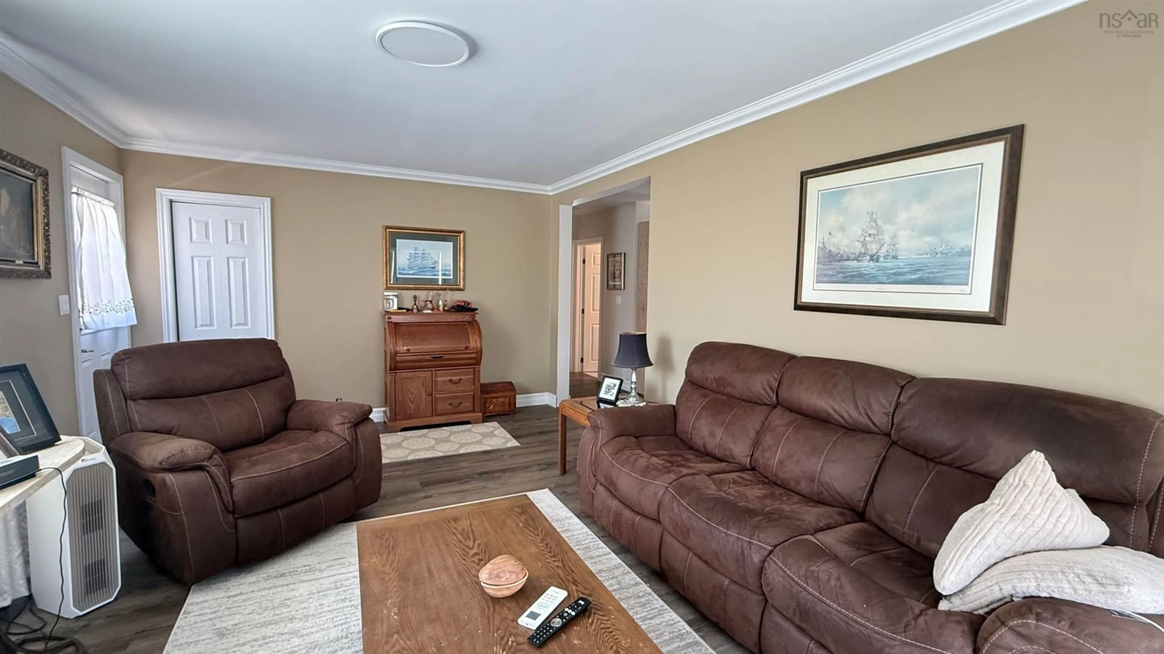 Living room with furniture, unknown for 6491 Highway 3, Western Shore Nova Scotia B0J 3M0