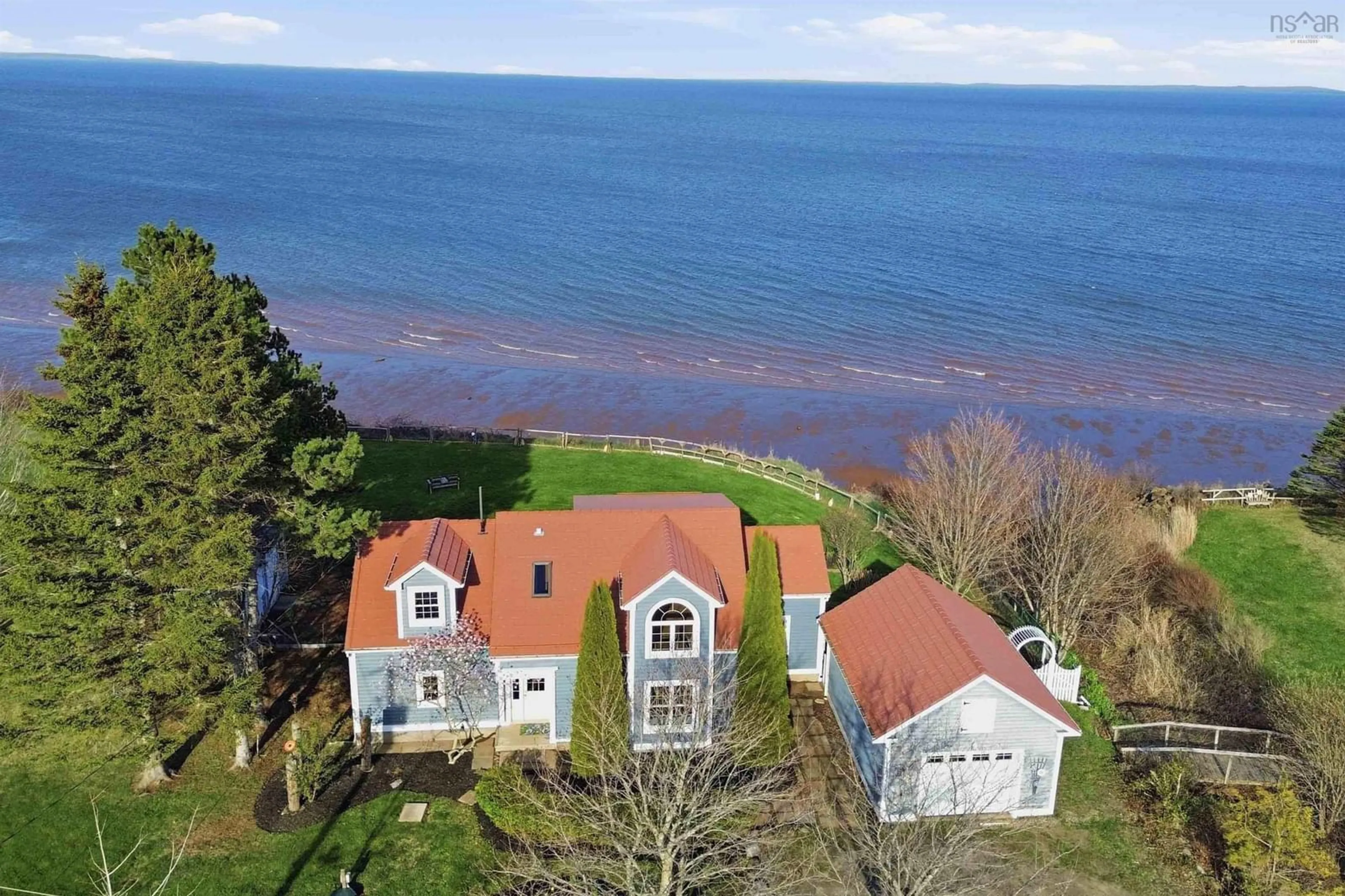 A pic from outside/outdoor area/front of a property/back of a property/a pic from drone, water/lake/river/ocean view for 79 Blomidon Crescent, Lower Blomidon Nova Scotia B0P 1H0