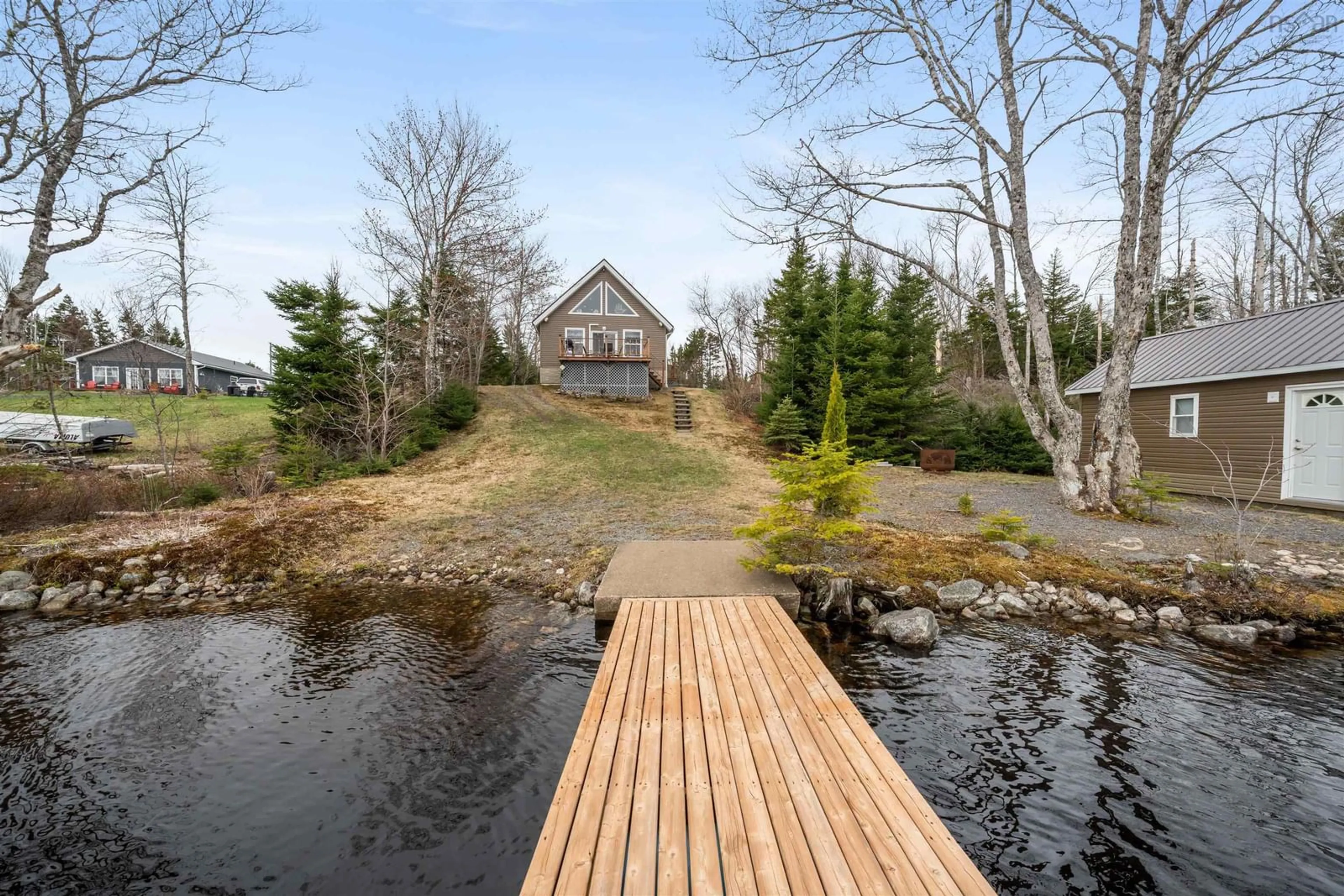 Patio, water/lake/river/ocean view for 347 West Loon Village Rd, Upper Musquodoboit Nova Scotia B0N 2M0