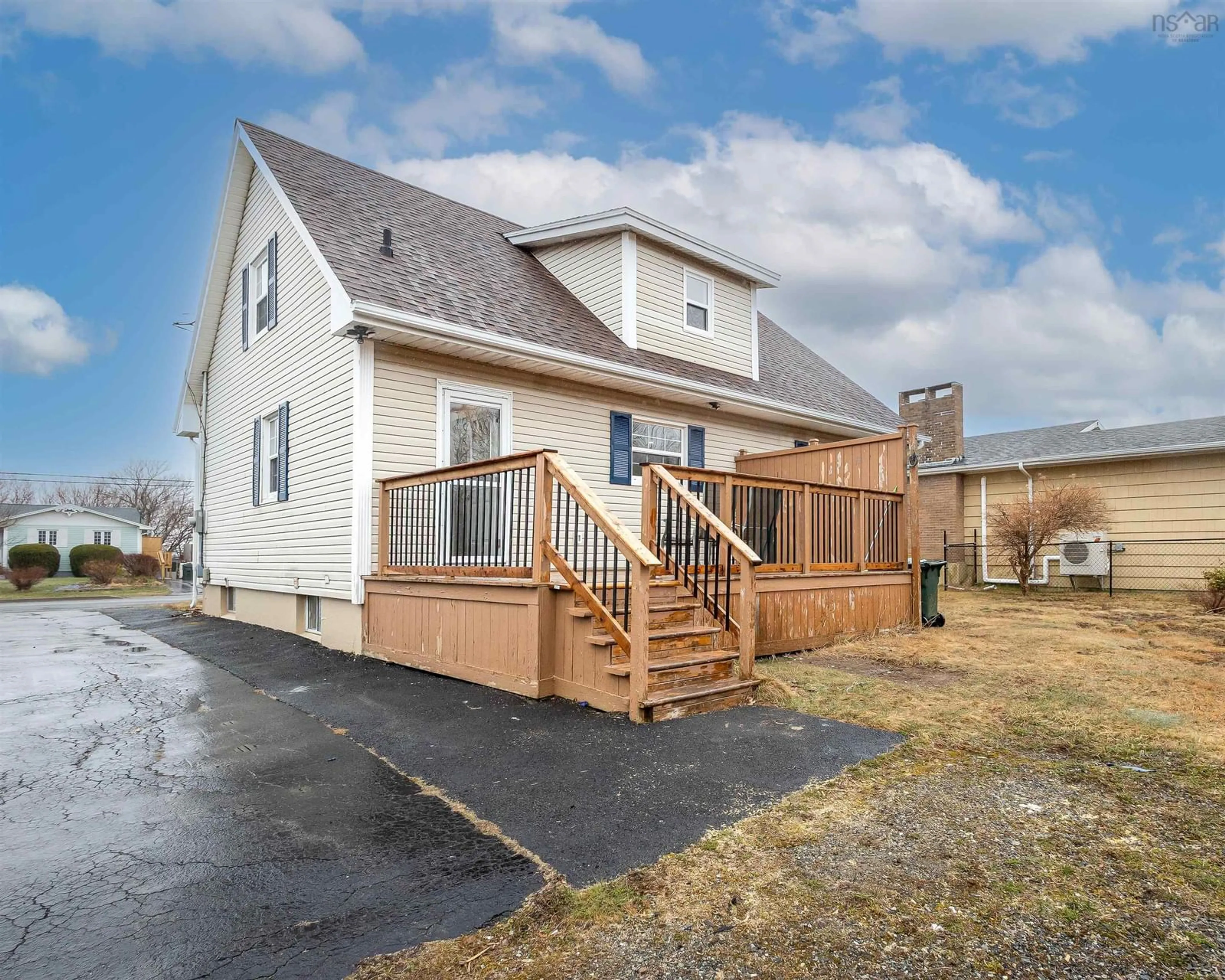 Home with vinyl exterior material, street for 6 Turner St, Glace Bay Nova Scotia B1A 5W4