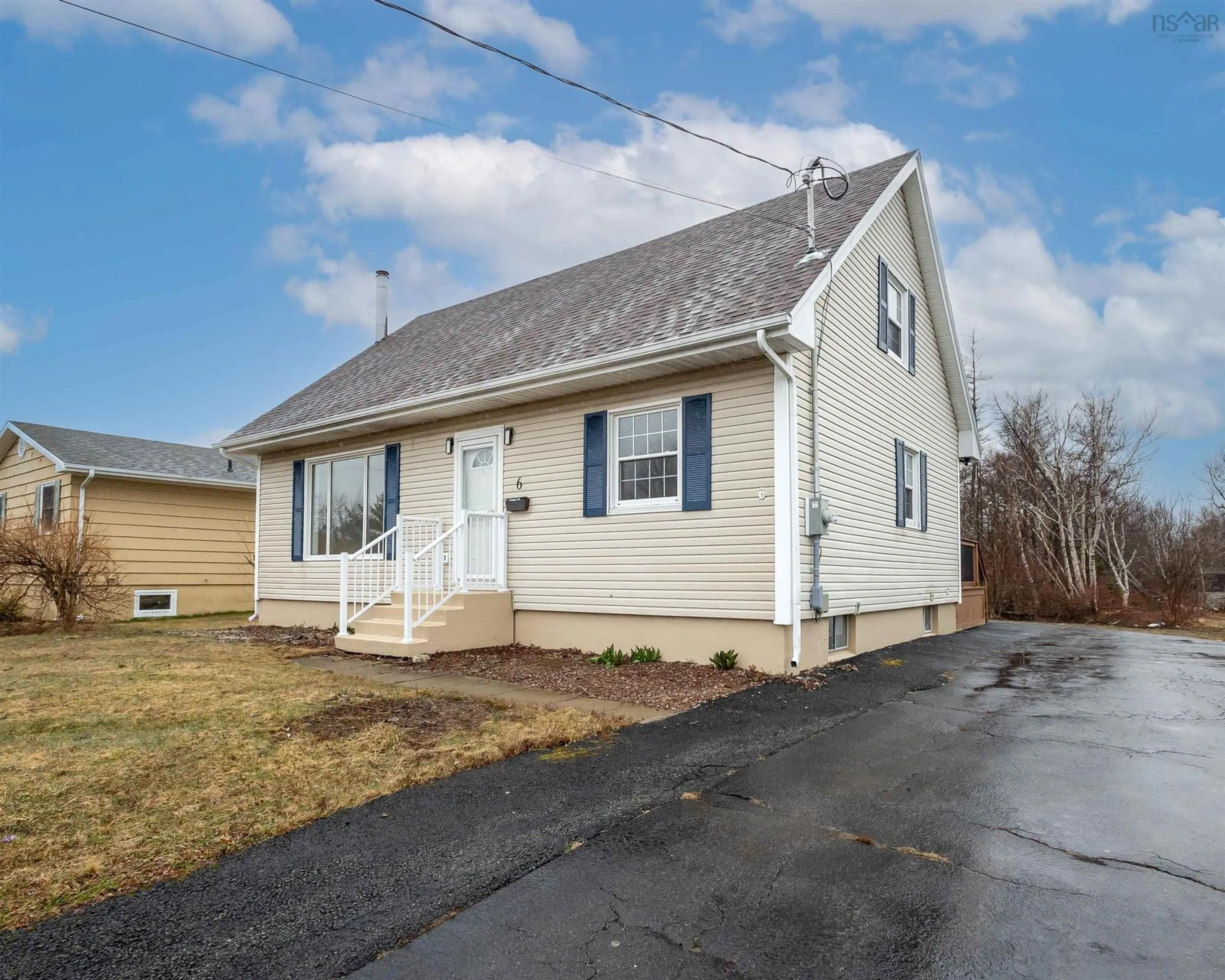 Home with vinyl exterior material, street for 6 Turner St, Glace Bay Nova Scotia B1A 5W4