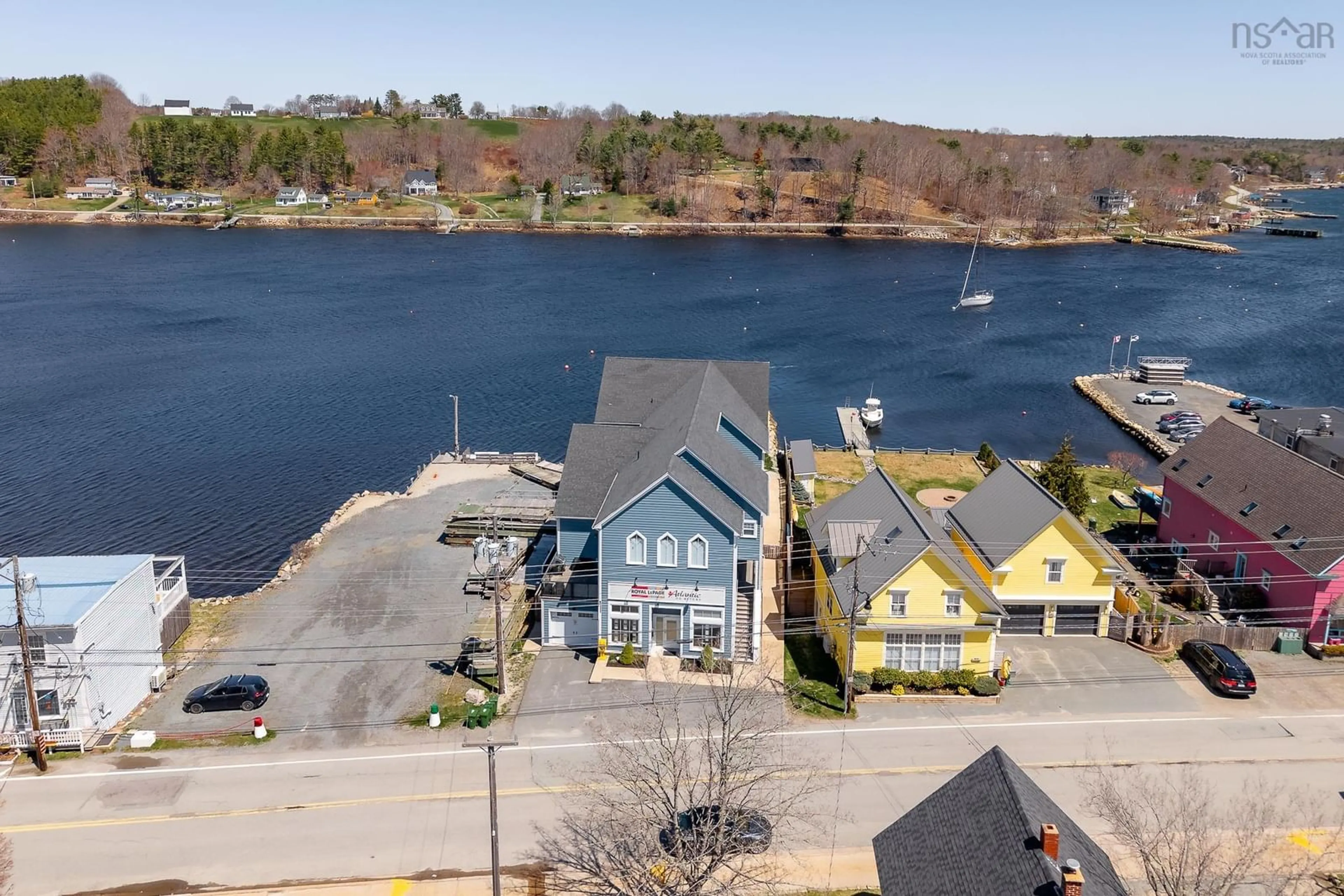 A pic from outside/outdoor area/front of a property/back of a property/a pic from drone, water/lake/river/ocean view for 629 Main St #5, Mahone Bay Nova Scotia B0J 2E0