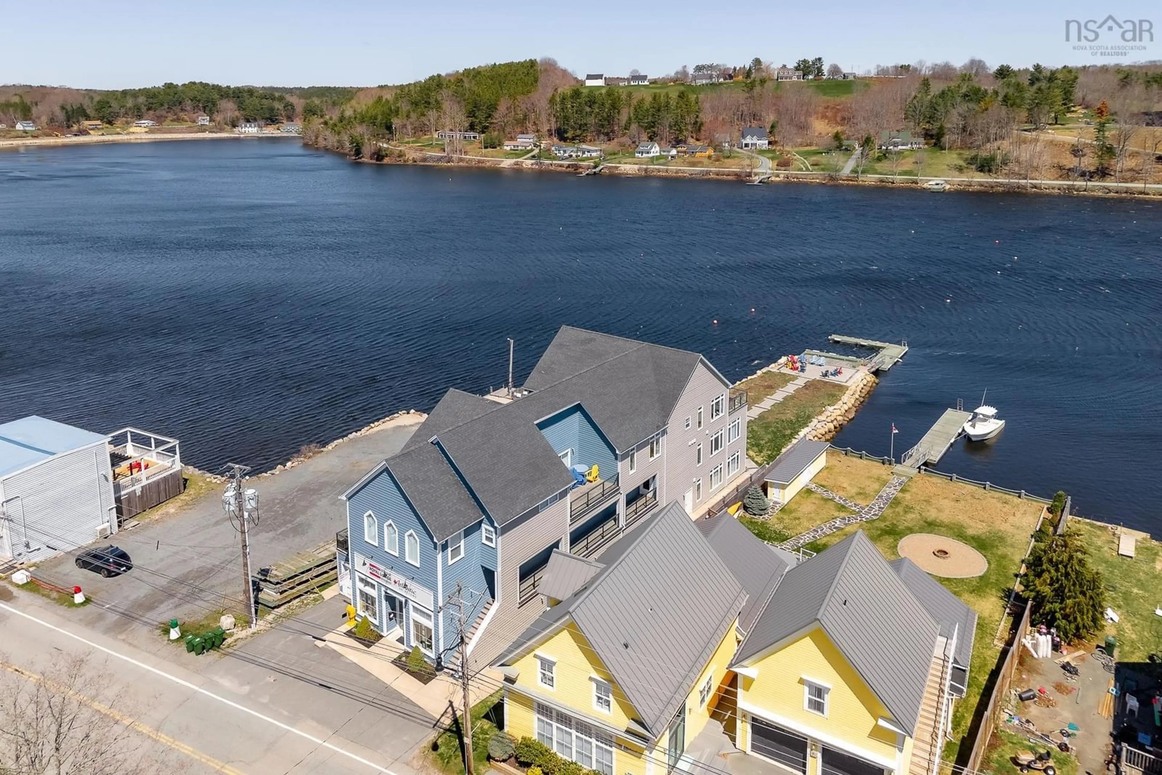 A pic from outside/outdoor area/front of a property/back of a property/a pic from drone, water/lake/river/ocean view for 629 Main St #5, Mahone Bay Nova Scotia B0J 2E0