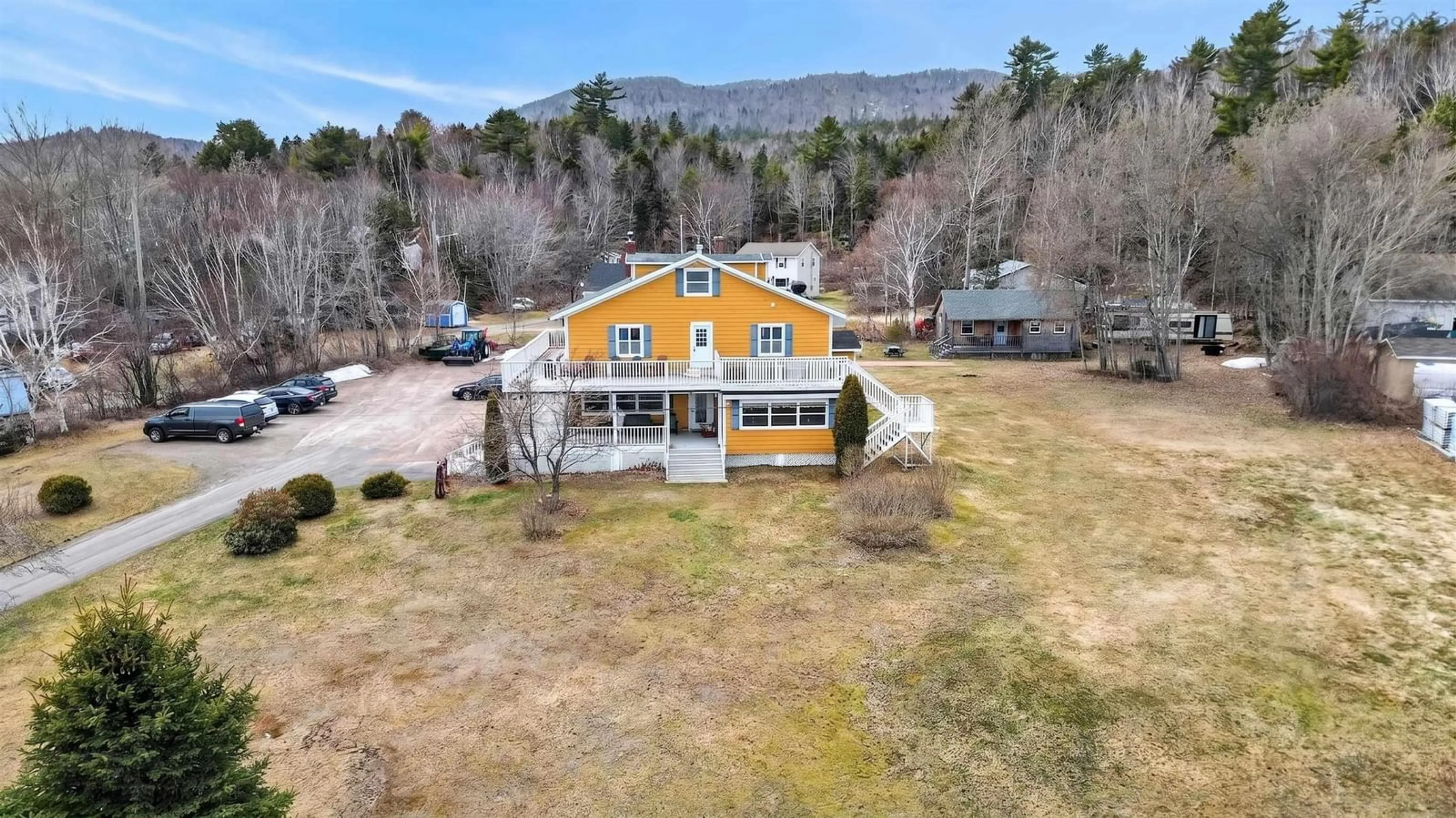 A pic from outside/outdoor area/front of a property/back of a property/a pic from drone, mountain view for 37706 Cabot Trail, Ingonish Beach Nova Scotia B0C 1L0