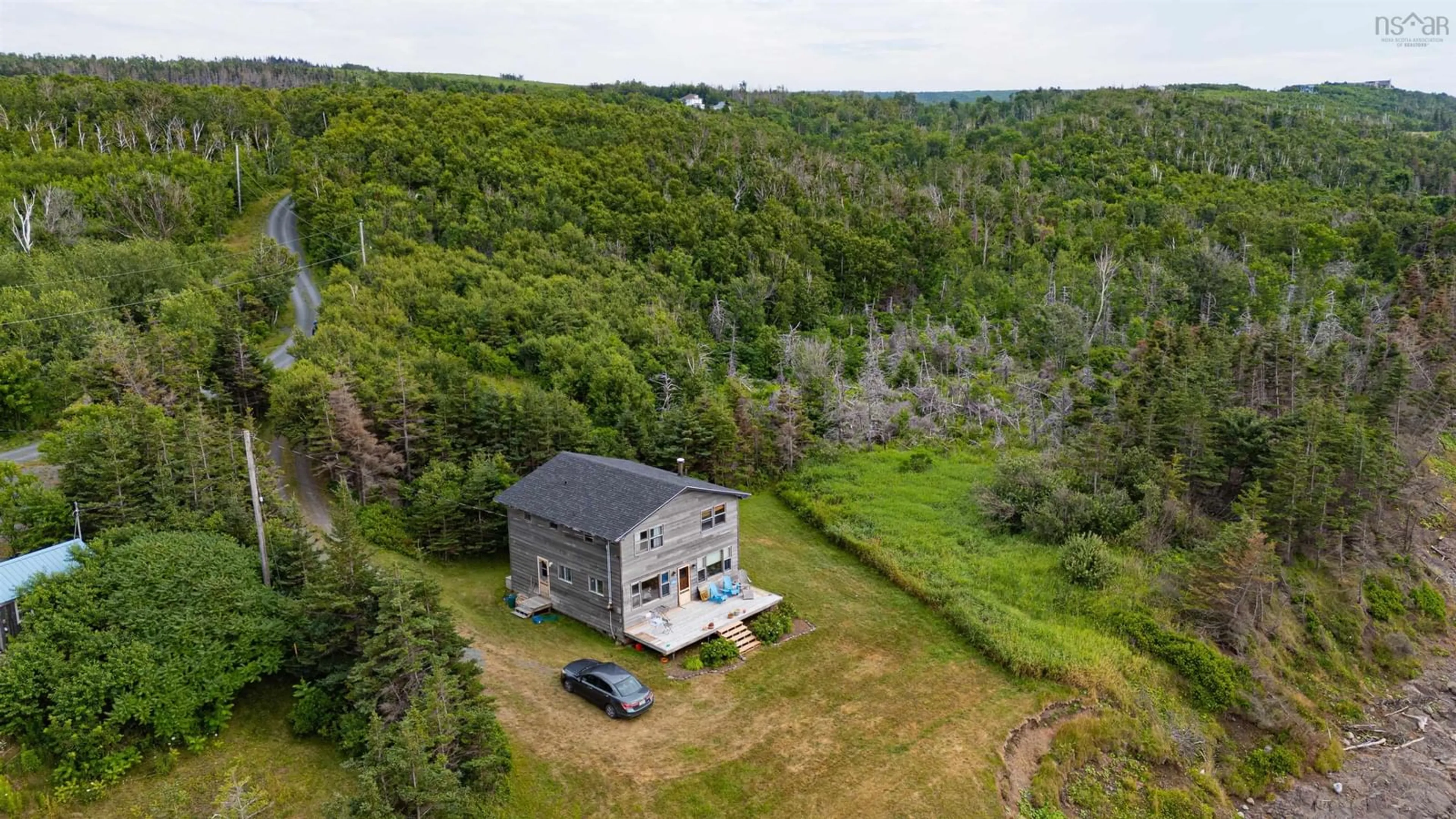 A pic from outside/outdoor area/front of a property/back of a property/a pic from drone, unknown for 83 Cottage Country Road, Livingstone Cove Nova Scotia B2G 2L1