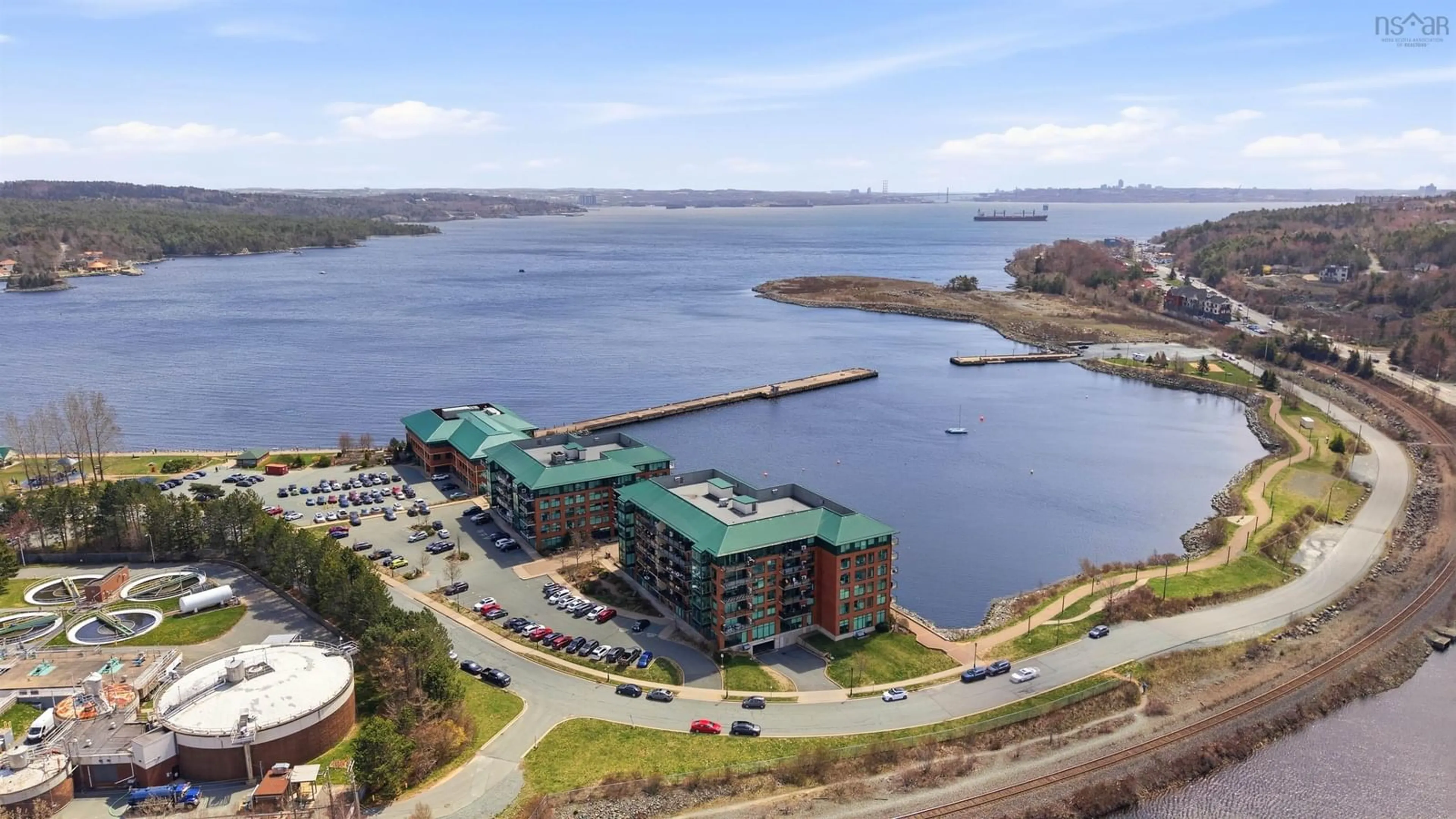 A pic from outside/outdoor area/front of a property/back of a property/a pic from drone, water/lake/river/ocean view for 220 Waterfront Dr #609, Bedford Nova Scotia B4A 0H3