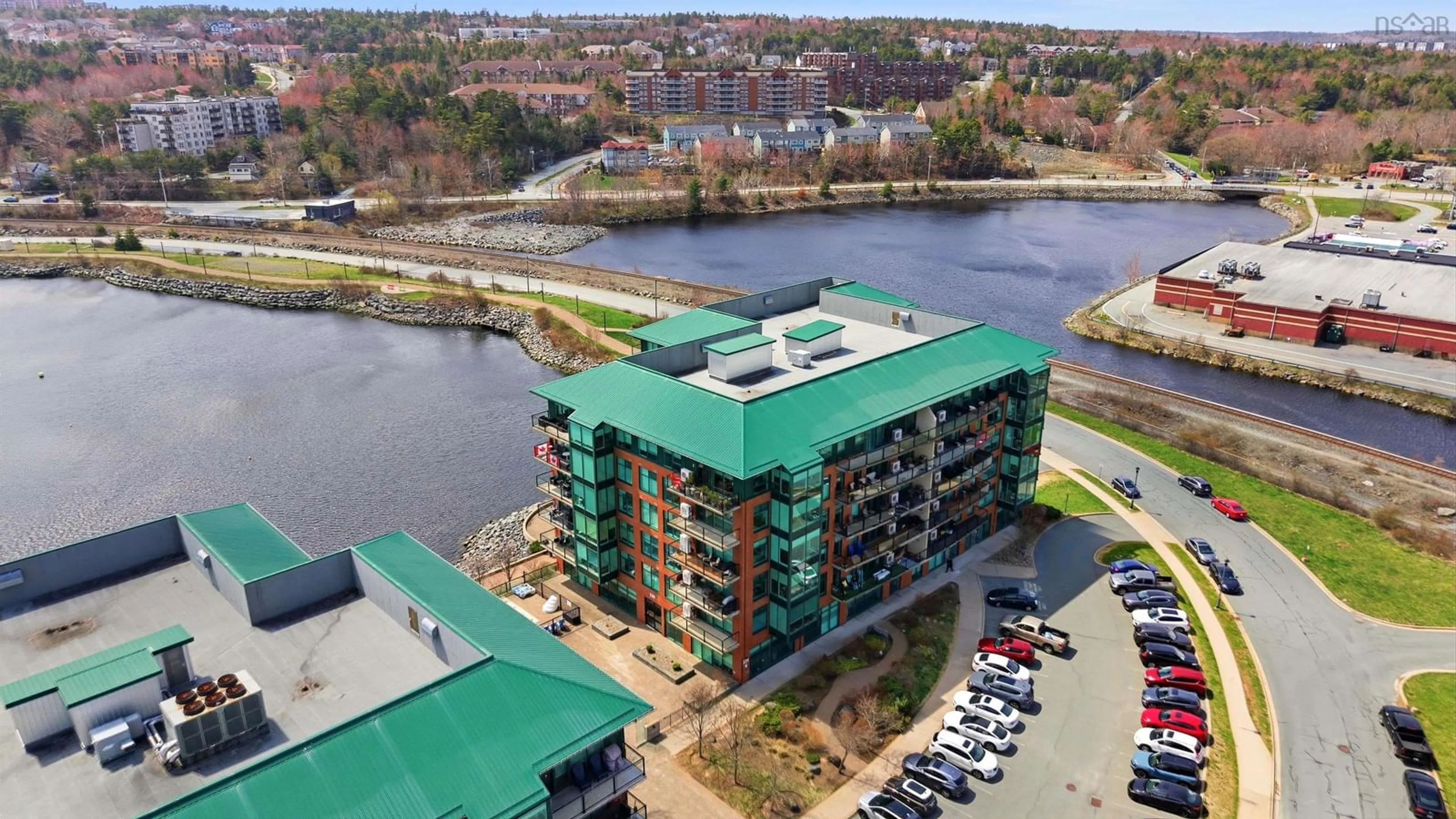 A pic from outside/outdoor area/front of a property/back of a property/a pic from drone, water/lake/river/ocean view for 220 Waterfront Dr #609, Bedford Nova Scotia B4A 0H3