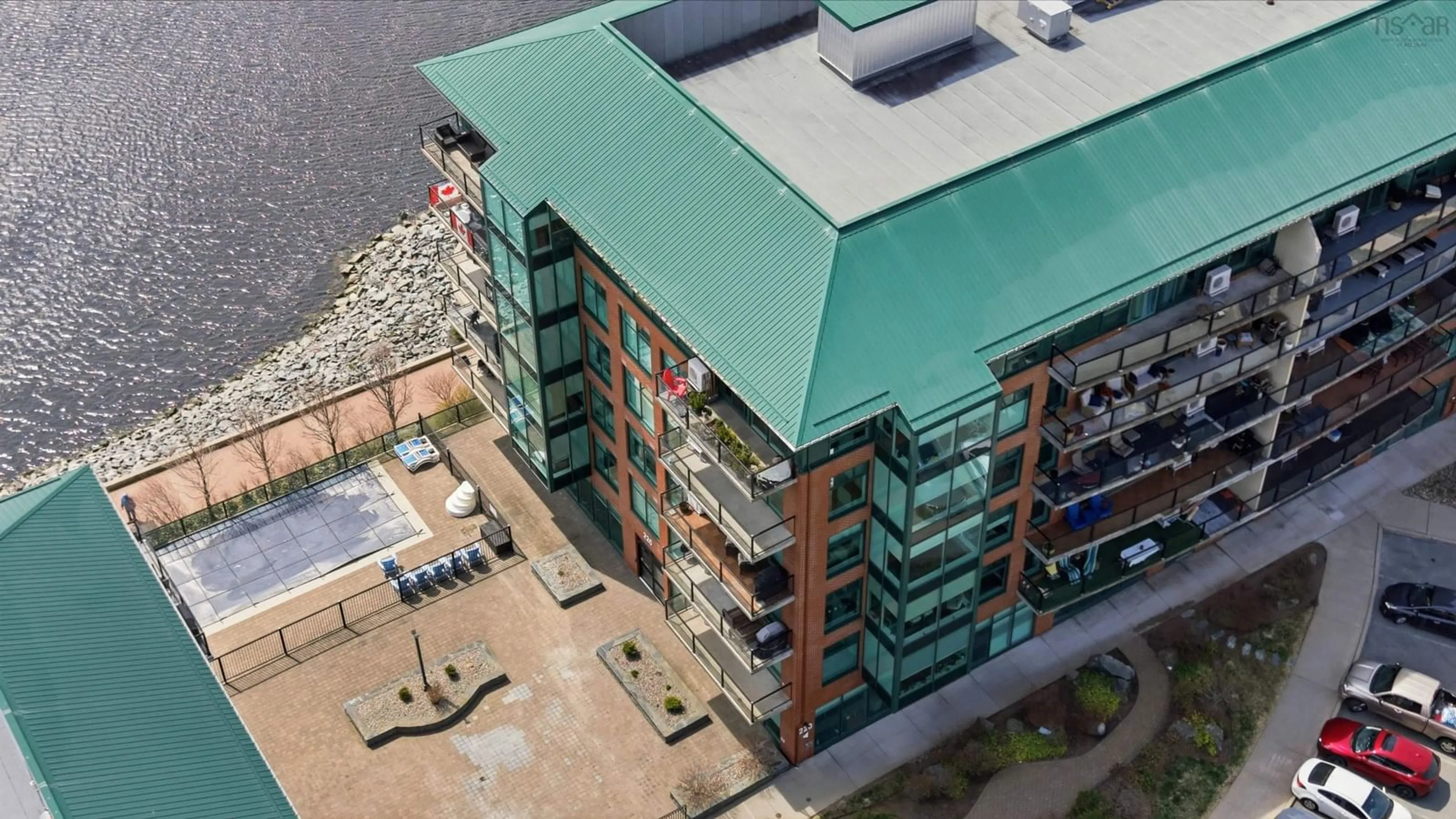 A pic from outside/outdoor area/front of a property/back of a property/a pic from drone, building for 220 Waterfront Dr #609, Bedford Nova Scotia B4A 0H3
