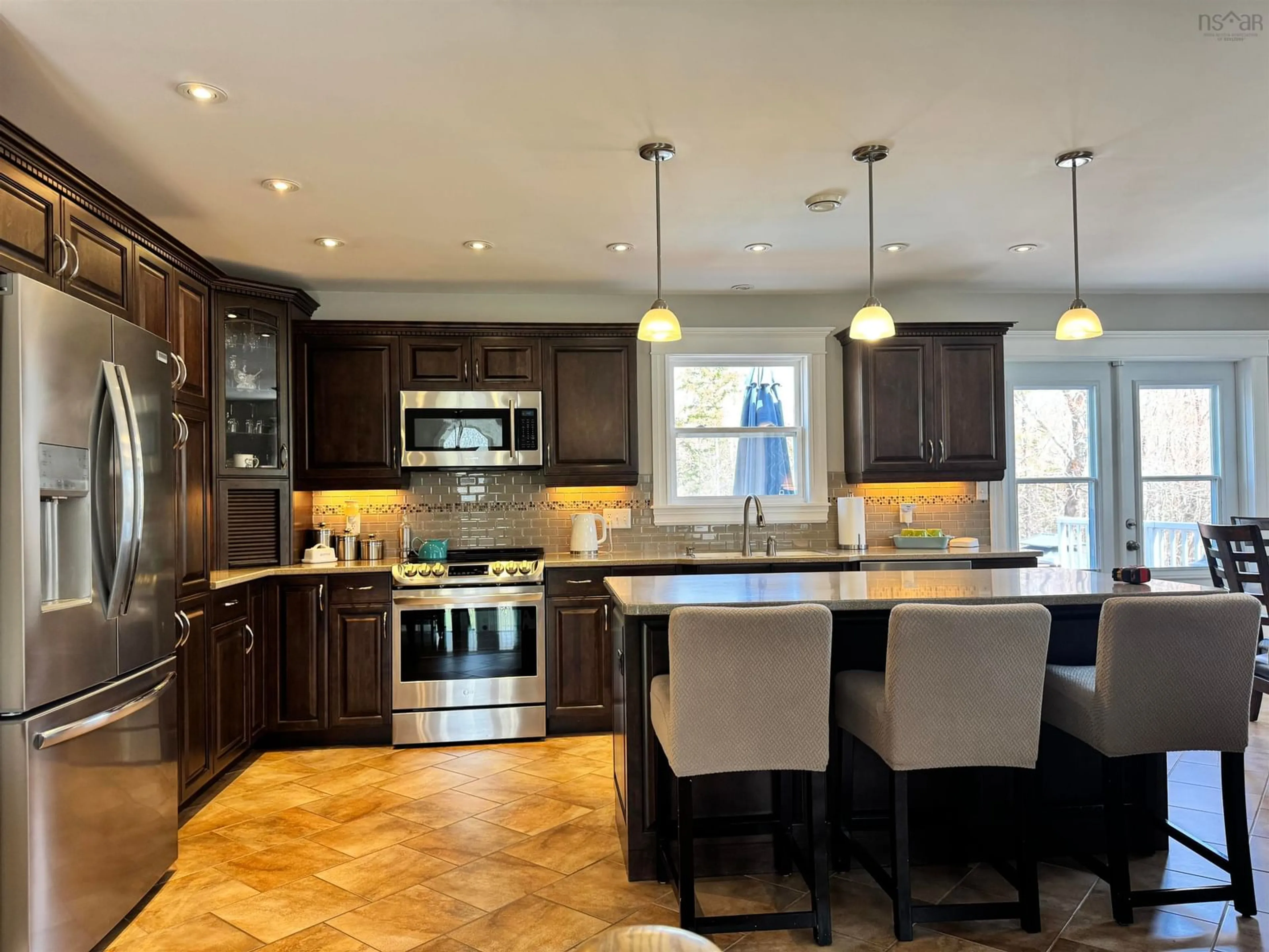 Contemporary kitchen, ceramic/tile floor for 39 Nancys Way, Hamilton Road Nova Scotia B0K 2A0