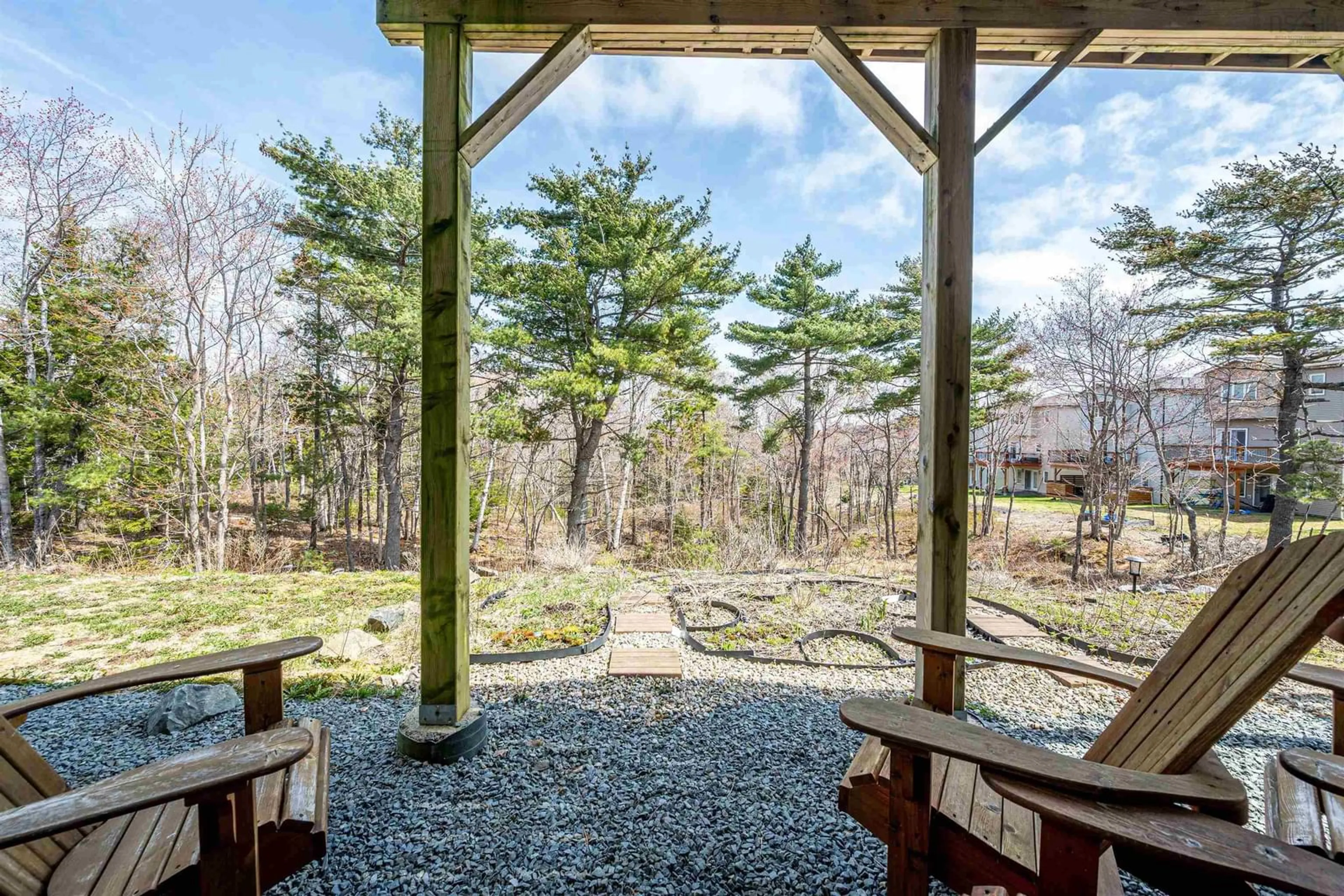 Patio, forest/trees view for 20 Alamir Crt, Halifax Nova Scotia B3M 0N4
