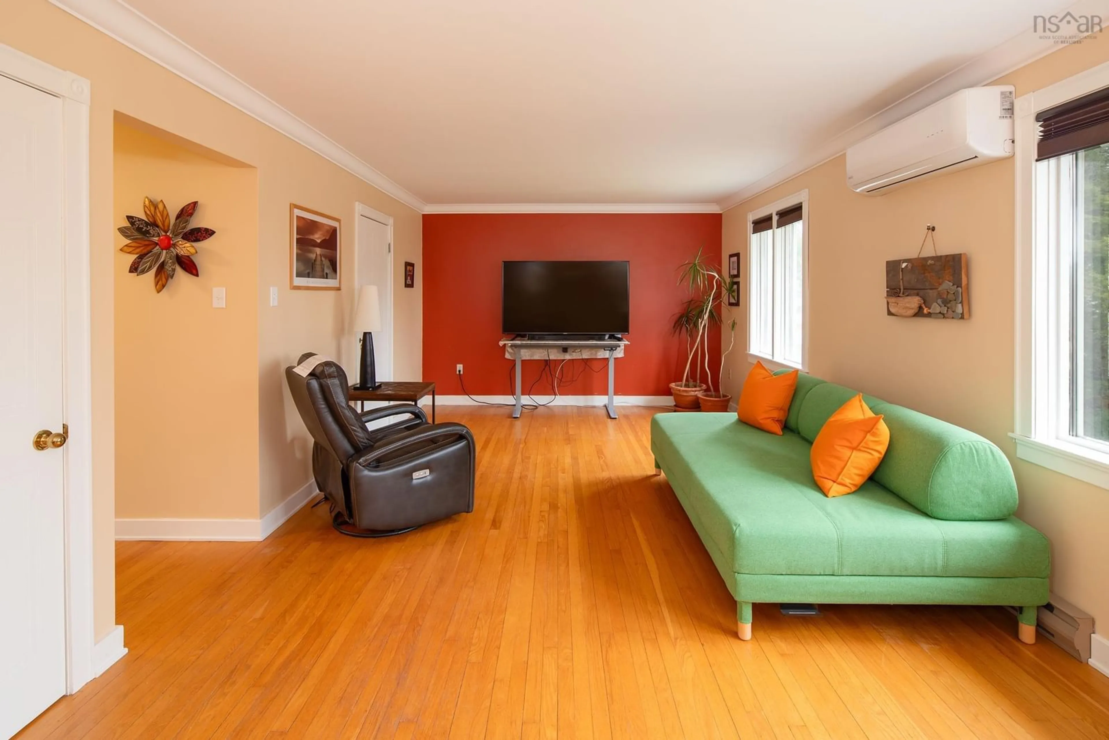 Living room with furniture, wood/laminate floor for 554 Indian Point Rd, Glen Haven Nova Scotia B3Z 2T7