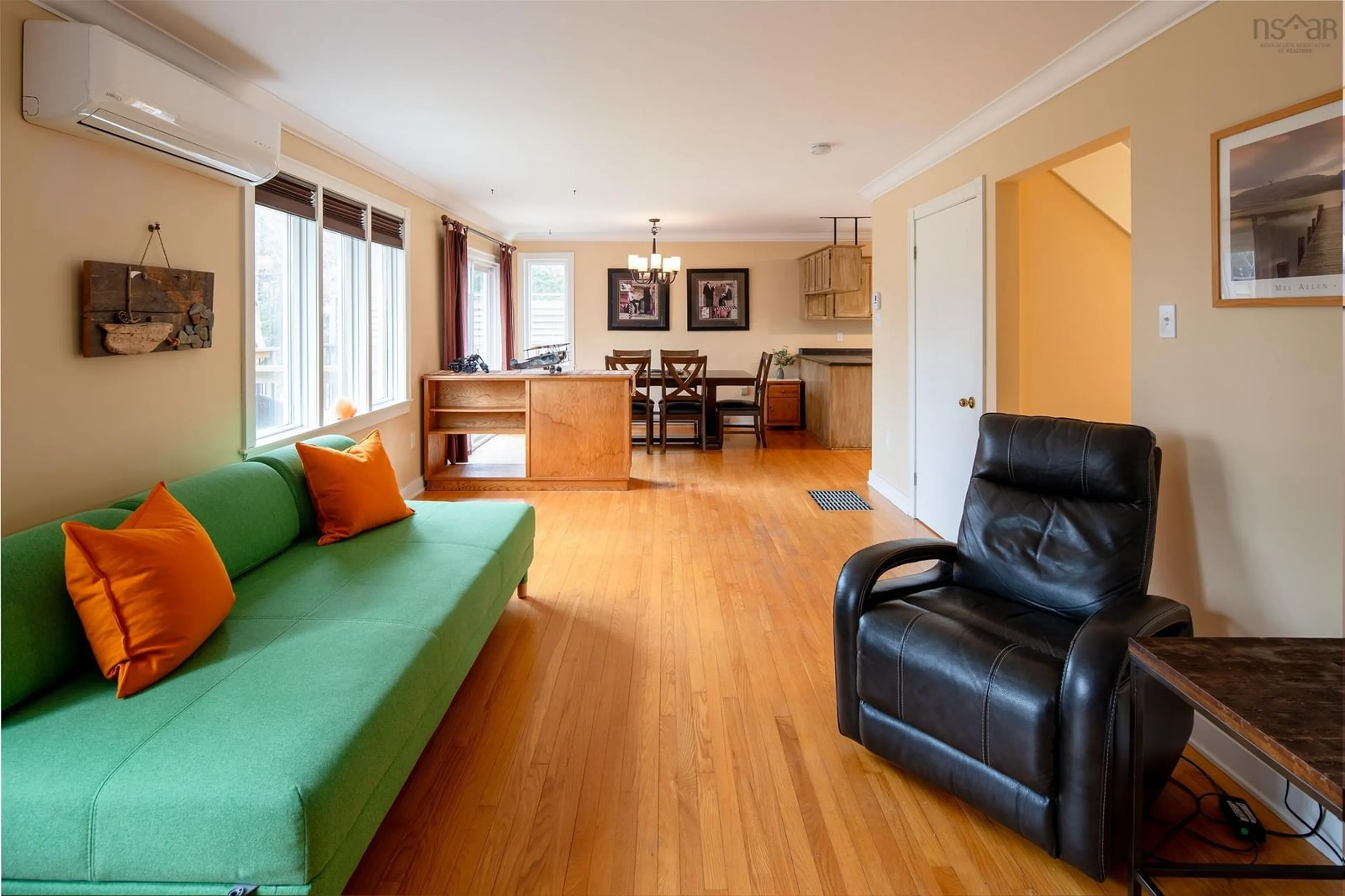 Living room with furniture, wood/laminate floor for 554 Indian Point Rd, Glen Haven Nova Scotia B3Z 2T7