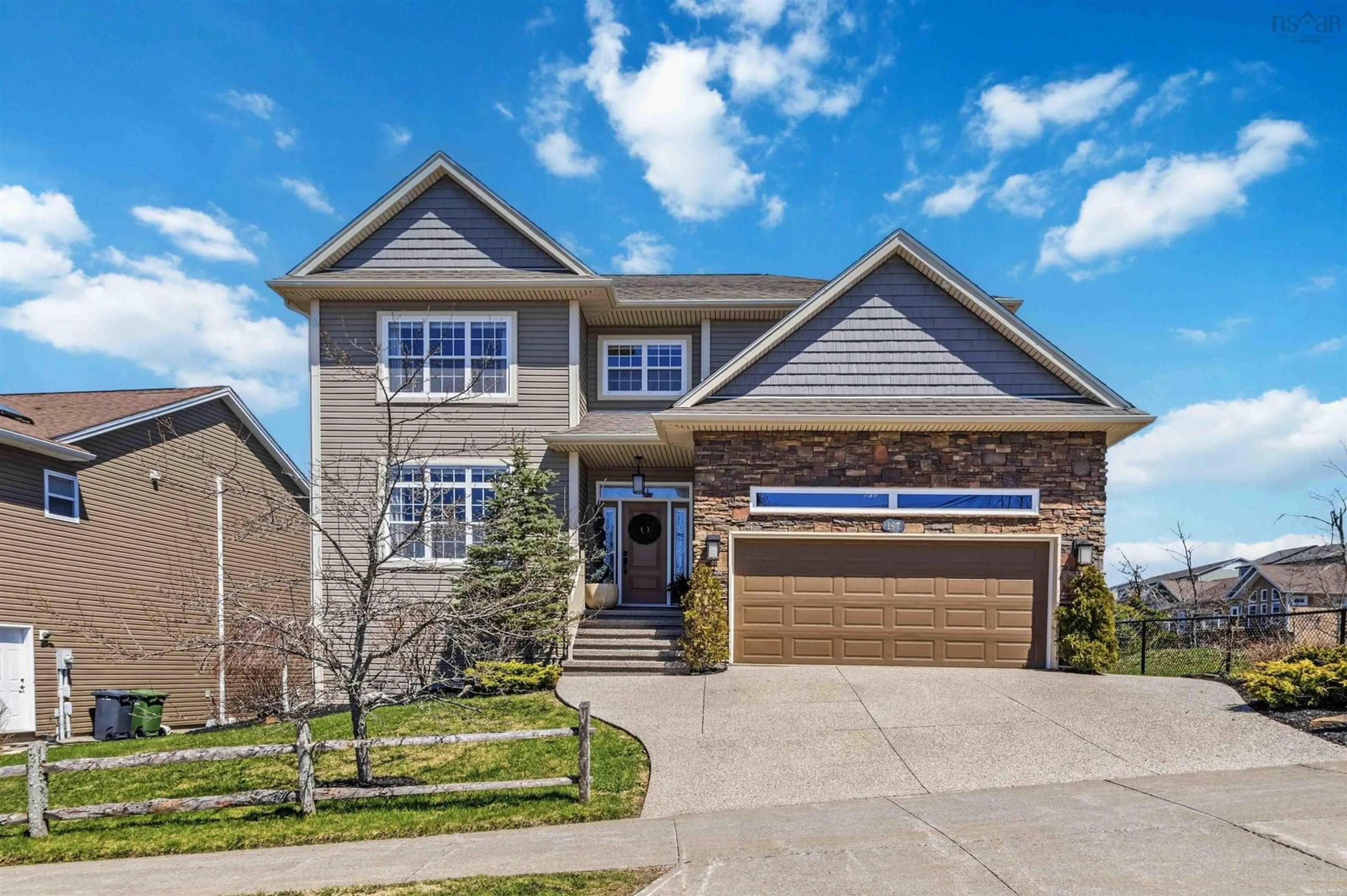 Home with brick exterior material, street for 197 Maple Grove Ave, Timberlea Nova Scotia B3T 0C7