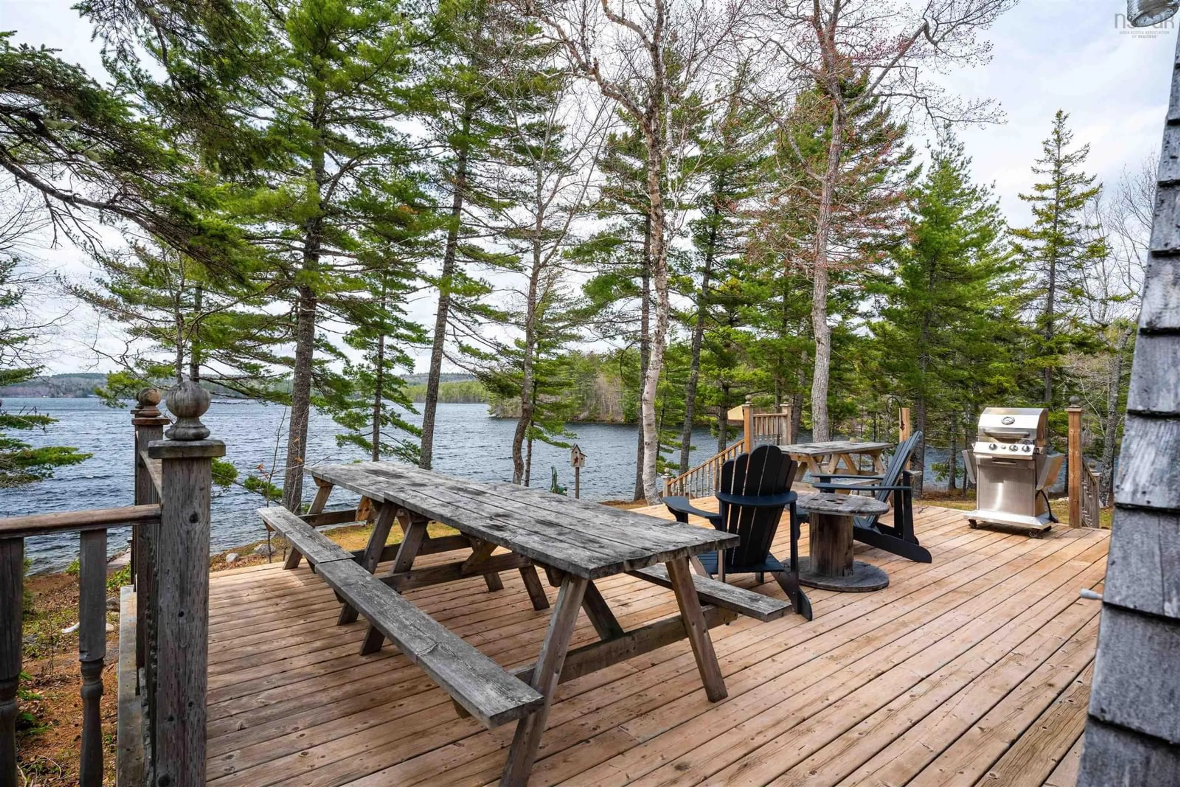 Patio, water/lake/river/ocean view for 73 Lawral Lane, Middle Cornwall Nova Scotia B0J 2E0