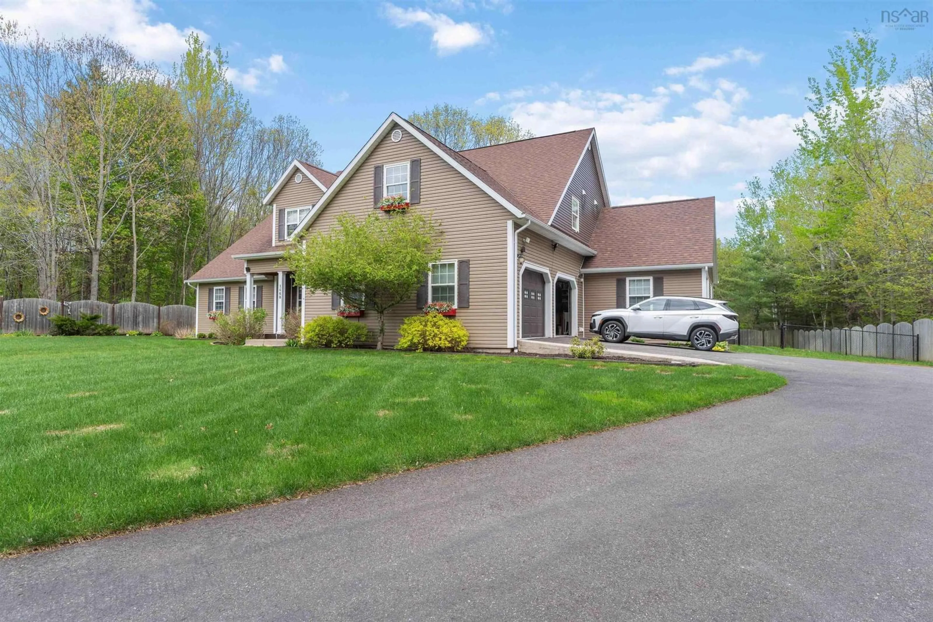 Home with vinyl exterior material, street for 1460 Bridge St, Kingston Nova Scotia B0P 1R0