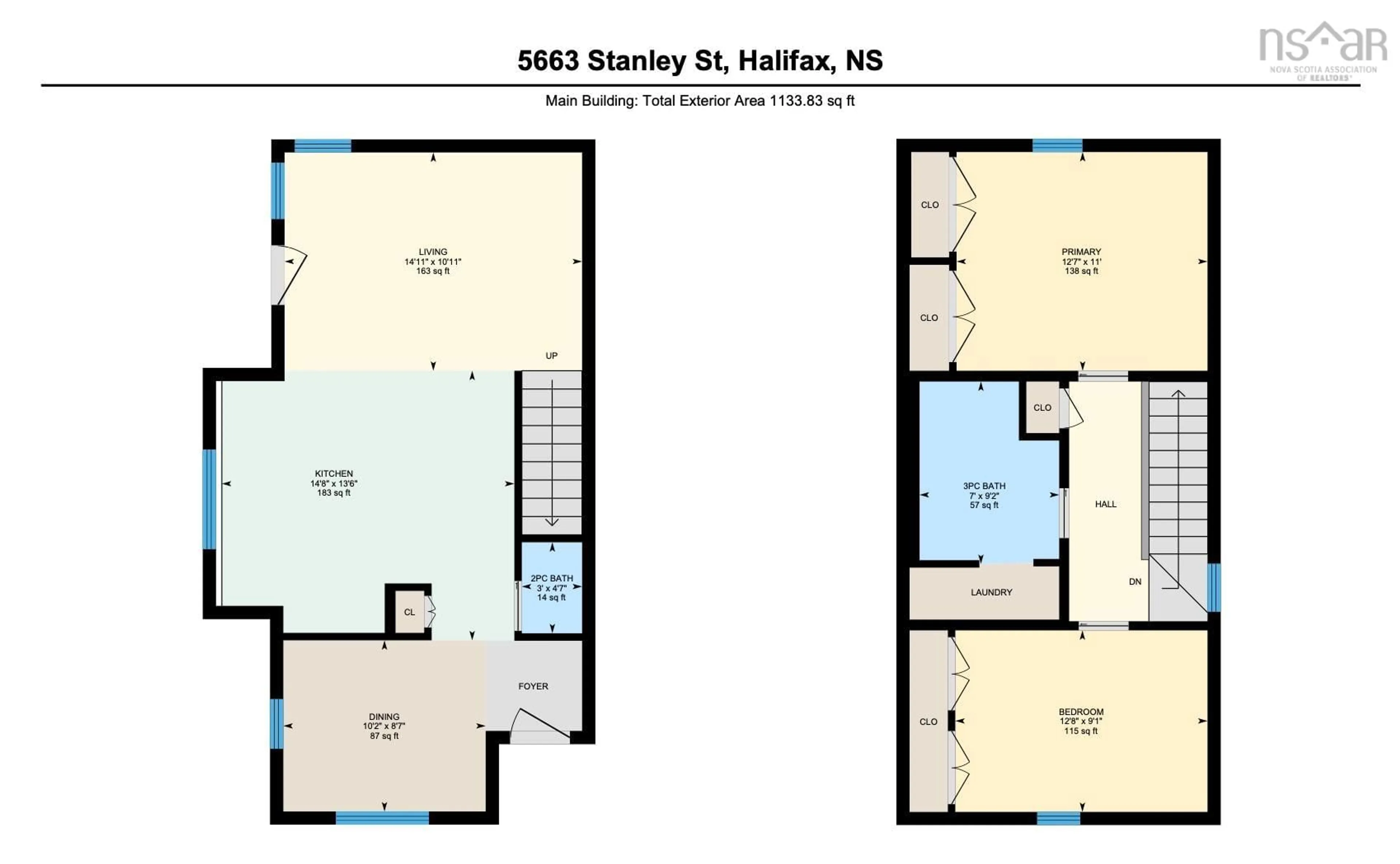 Floor plan for 5663 Stanley St, Halifax Nova Scotia B3K 2E9