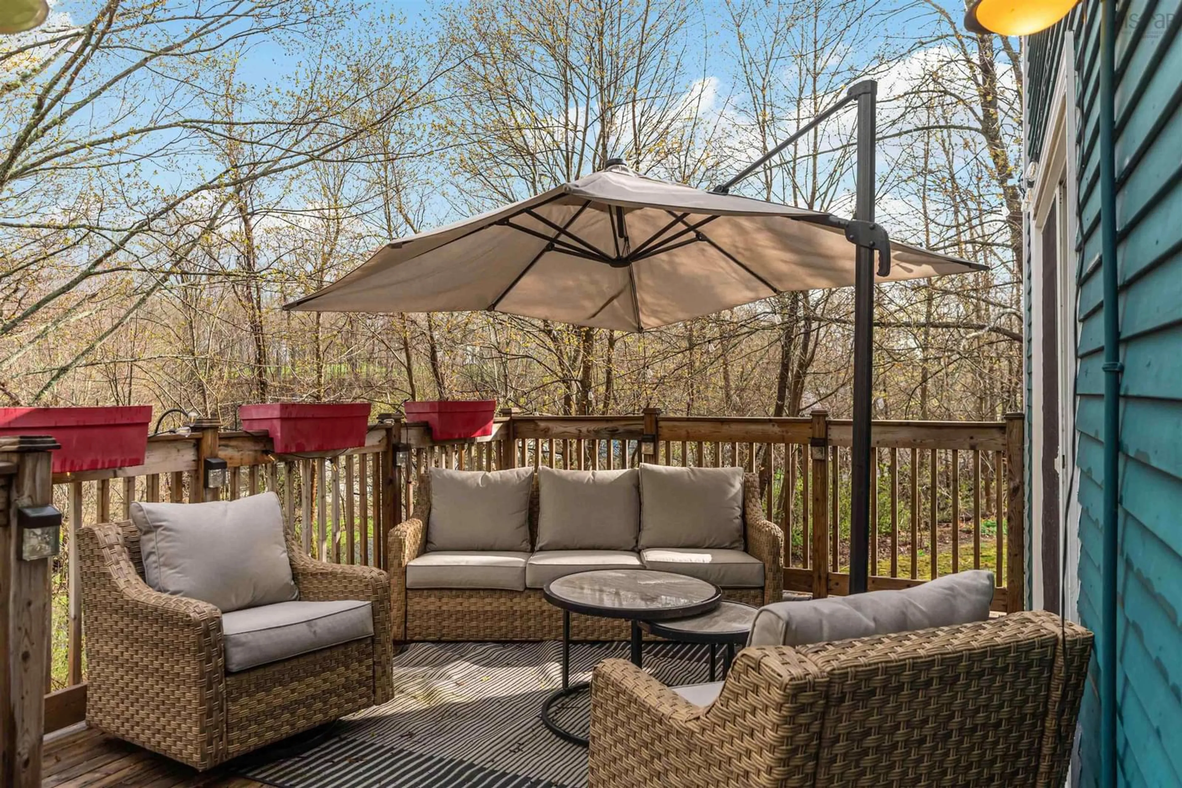 Patio, forest/trees view for 383 Hawthorne St, Windsor Nova Scotia B0N 2T0