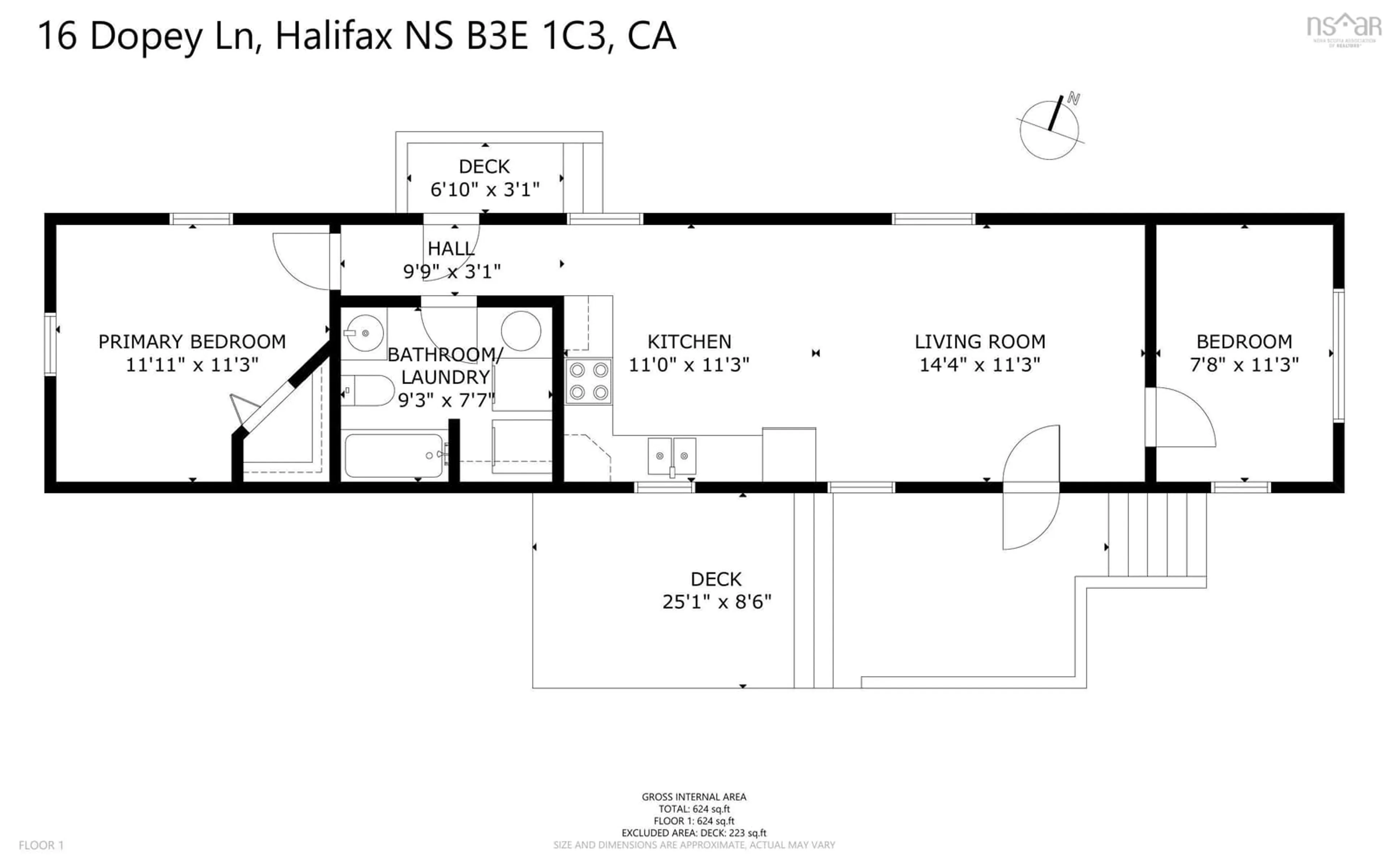 Floor plan for 16 Dopey Lane, Dartmouth Nova Scotia B3E 1C3