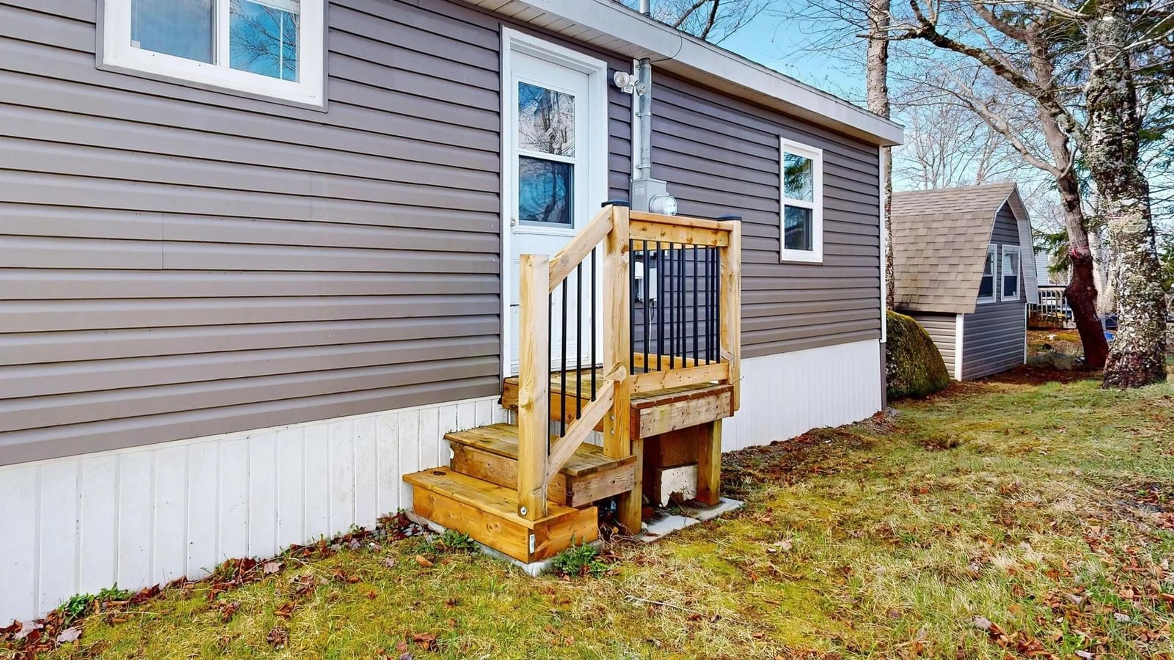 Home with vinyl exterior material, street for 16 Dopey Lane, Dartmouth Nova Scotia B3E 1C3