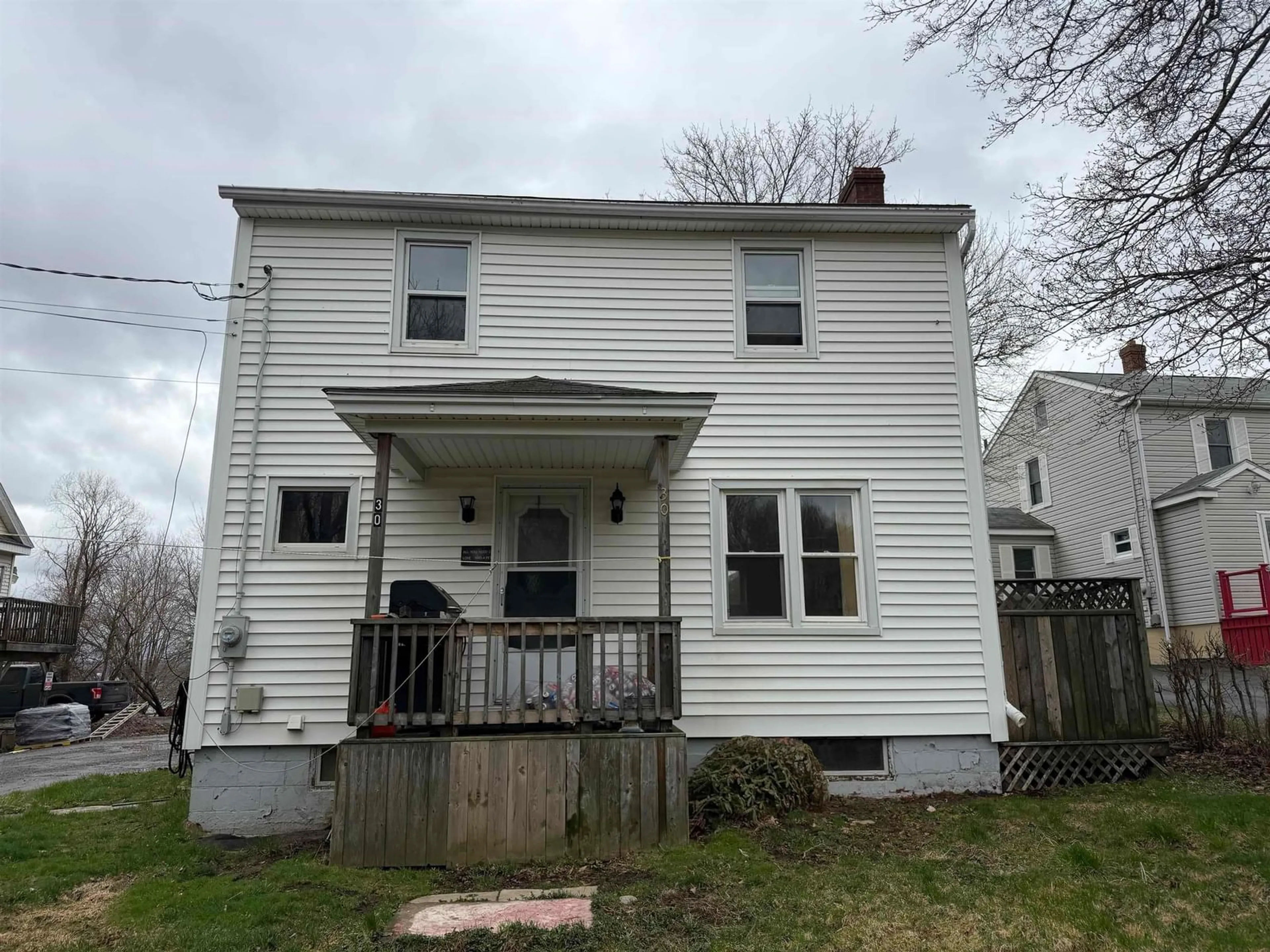 A pic from outside/outdoor area/front of a property/back of a property/a pic from drone, building for 30 Munroe Ave, New Glasgow Nova Scotia B2H 2E5