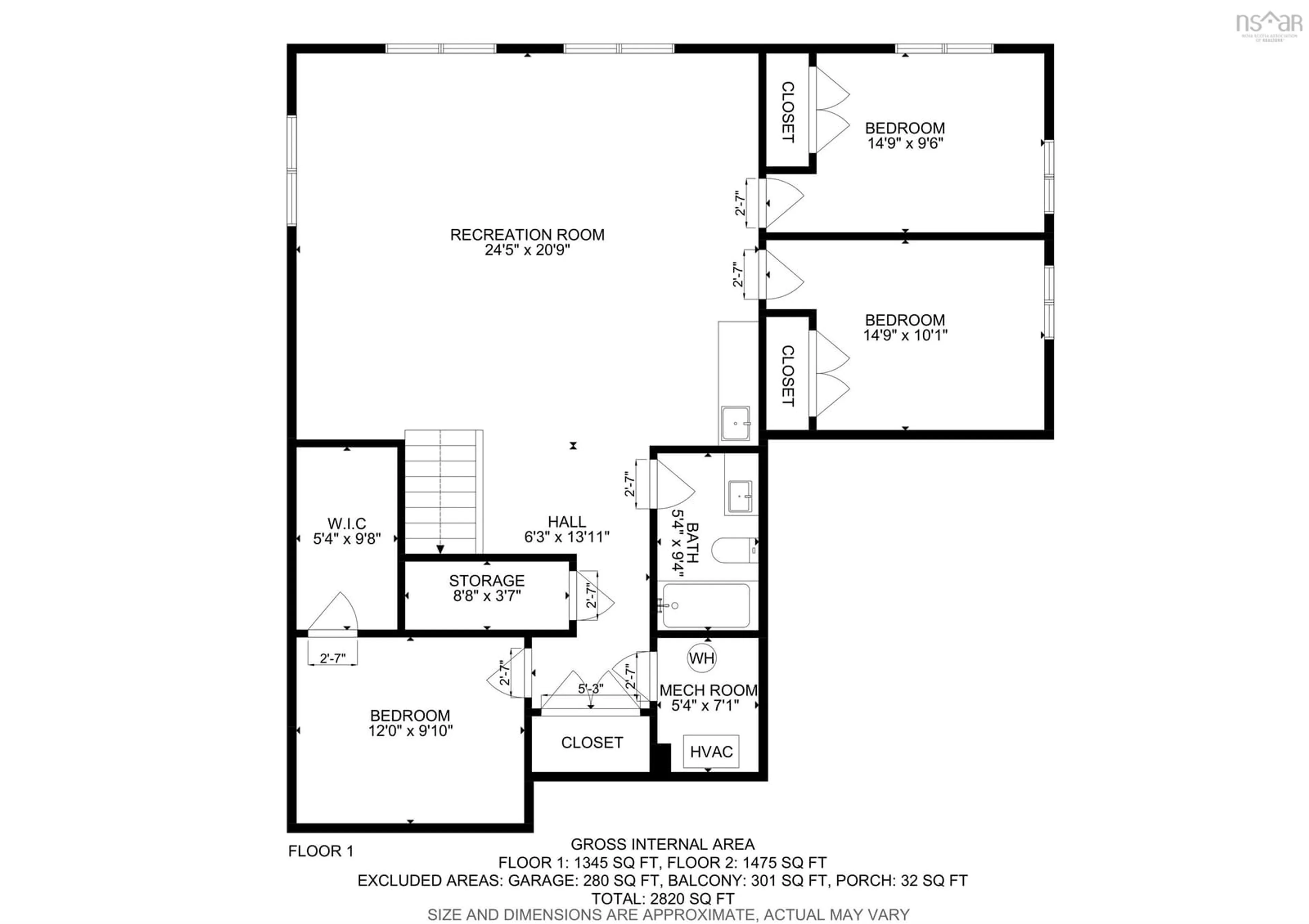 Floor plan for 57 Theresa Mcneil Grove, Halifax Nova Scotia B3M 0K3