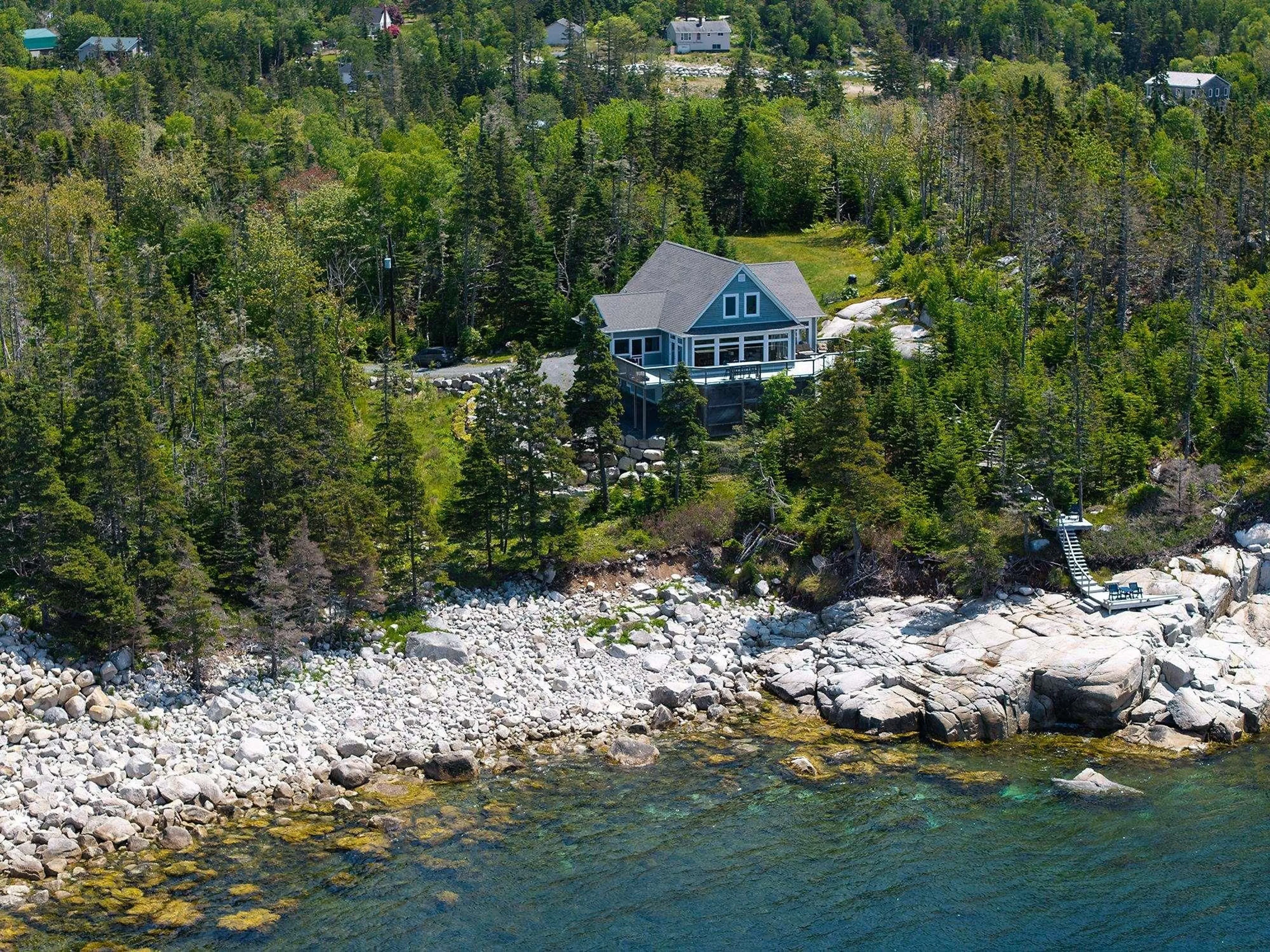 A pic from outside/outdoor area/front of a property/back of a property/a pic from drone, water/lake/river/ocean view for 25 Saltstone Lane Lane, Indian Harbour Nova Scotia B3Z 0L6