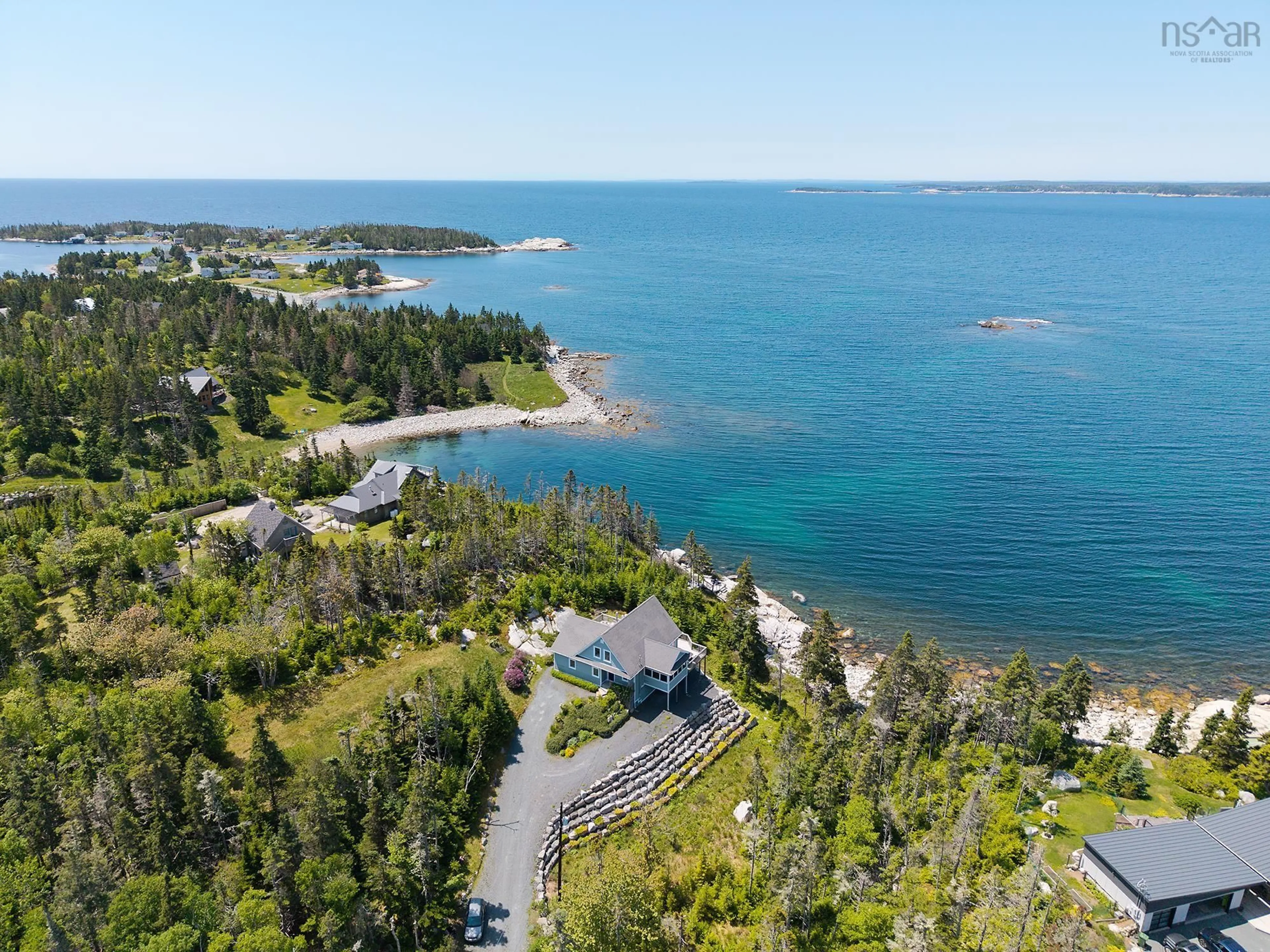 A pic from outside/outdoor area/front of a property/back of a property/a pic from drone, water/lake/river/ocean view for 25 Saltstone Lane Lane, Indian Harbour Nova Scotia B3Z 0L6