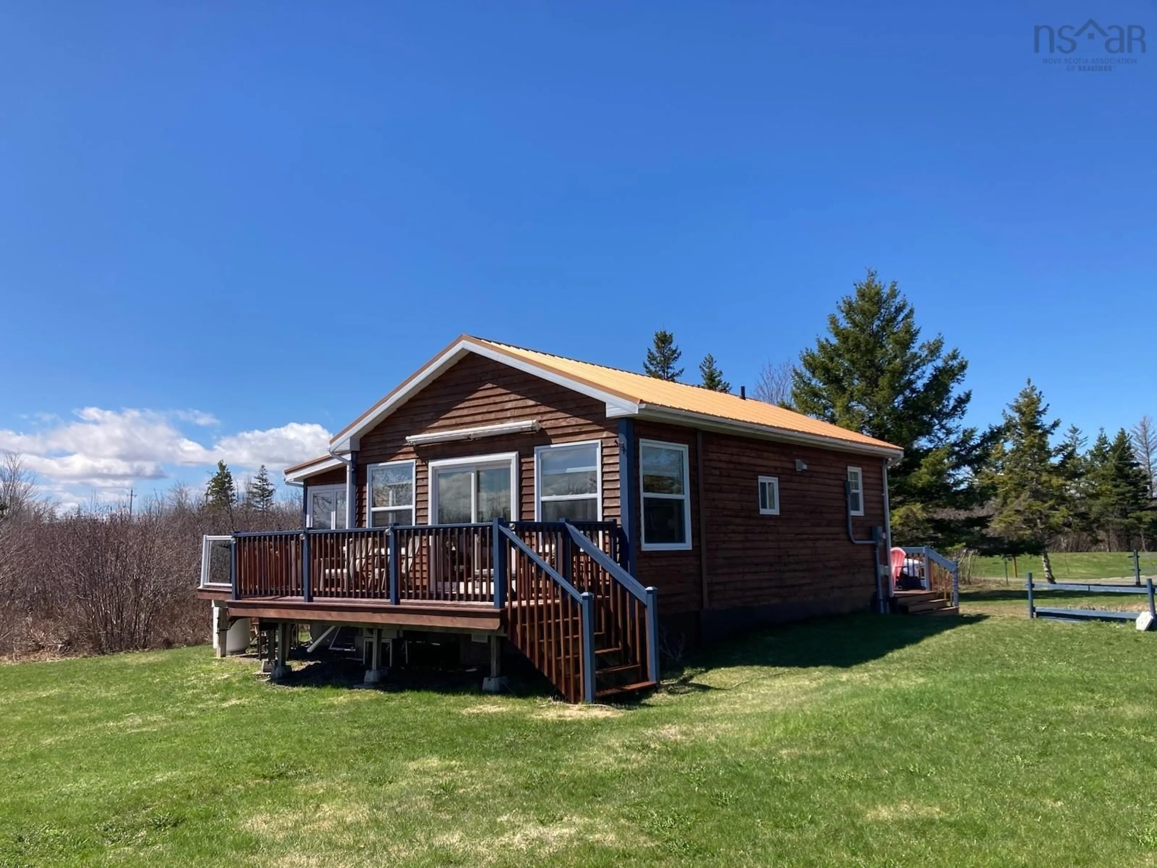 A pic from outside/outdoor area/front of a property/back of a property/a pic from drone, water/lake/river/ocean view for 24 Pirates Cove Way, River John Nova Scotia B0K 1N0