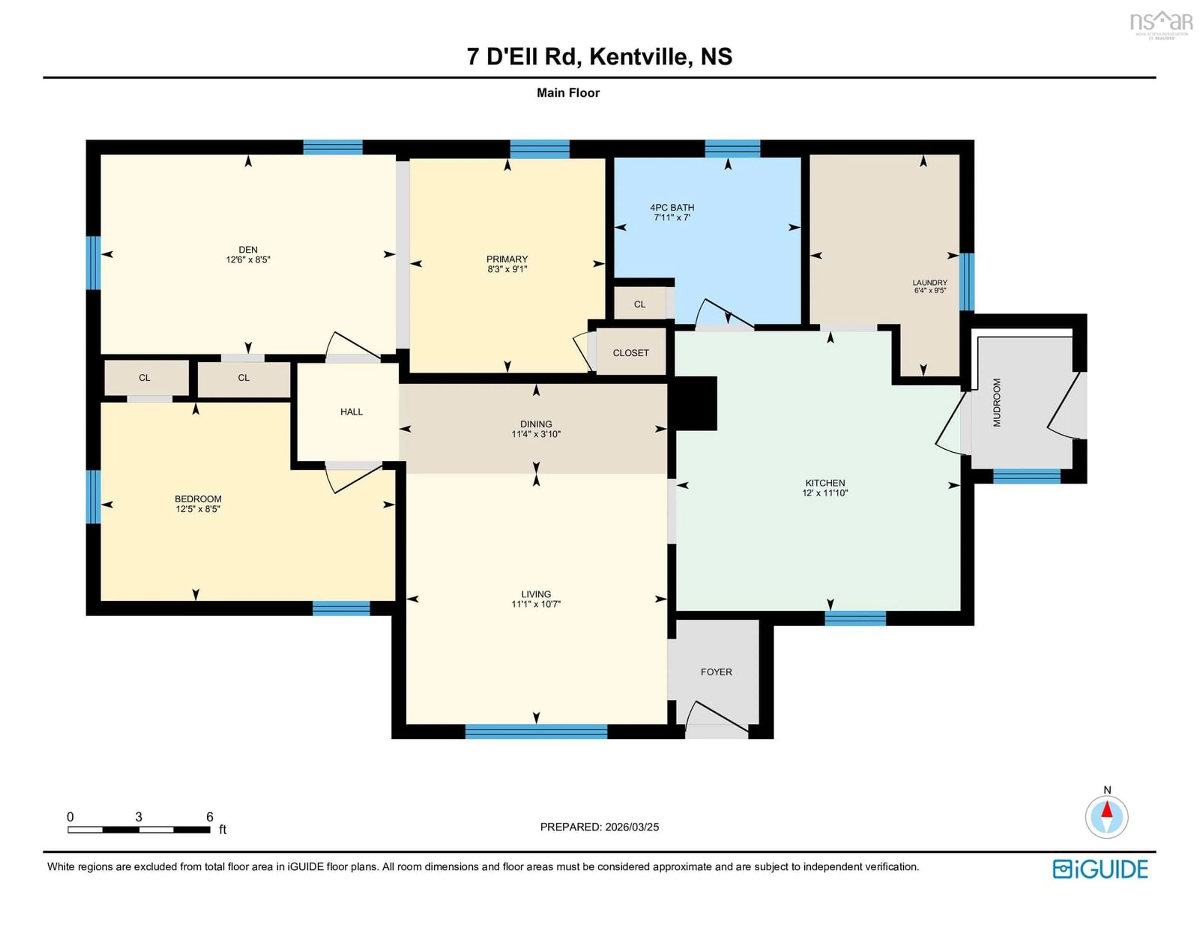 Floor plan for 7 D'ell Road, North Kentville Nova Scotia B4N 2Y2