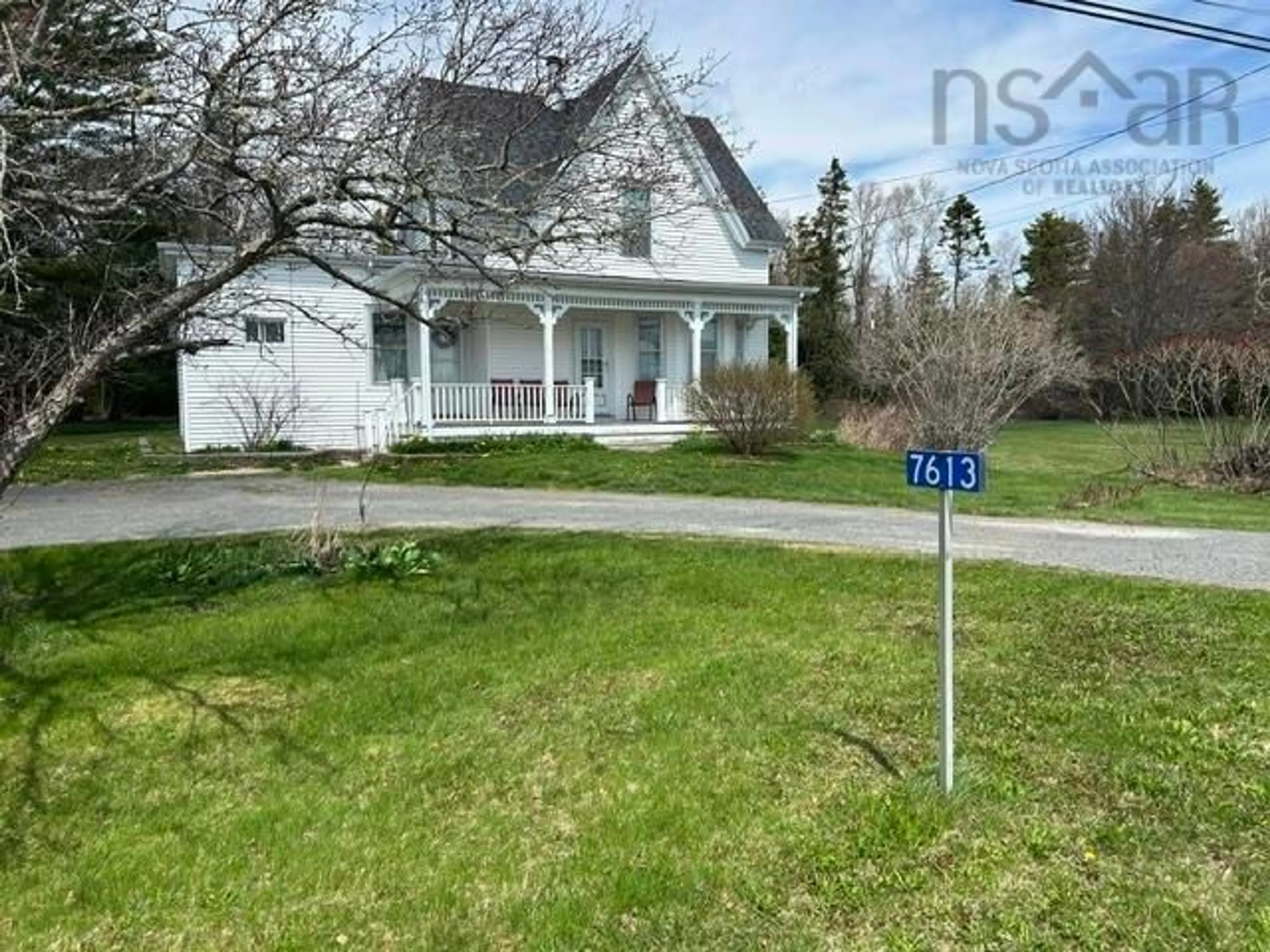 A pic from outside/outdoor area/front of a property/back of a property/a pic from drone, street for 7613 Highway 215, Cambridge Nova Scotia B0N 2R0