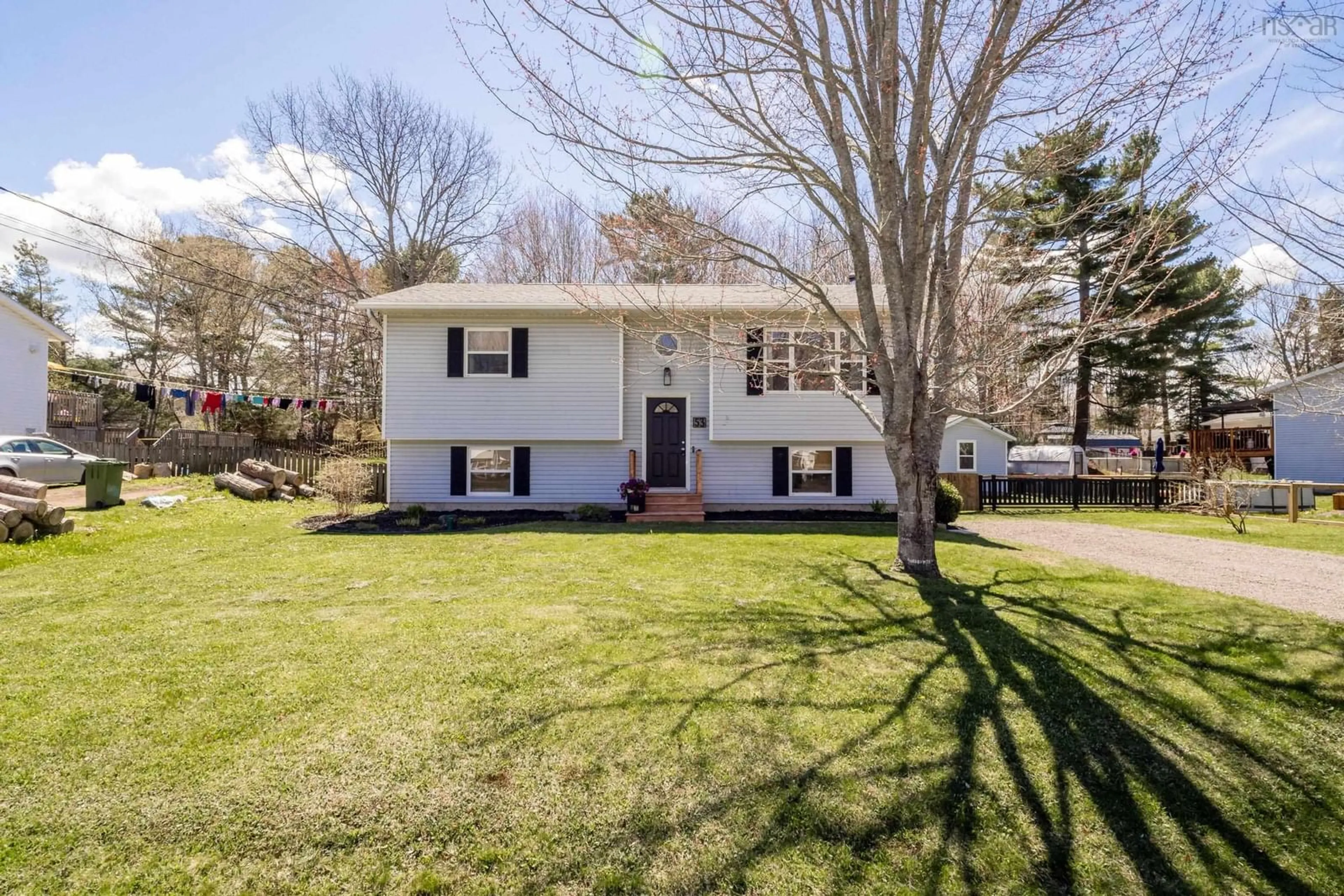 Home with vinyl exterior material, street for 53 Sunset Dr, Kingston Nova Scotia B0P 1R0