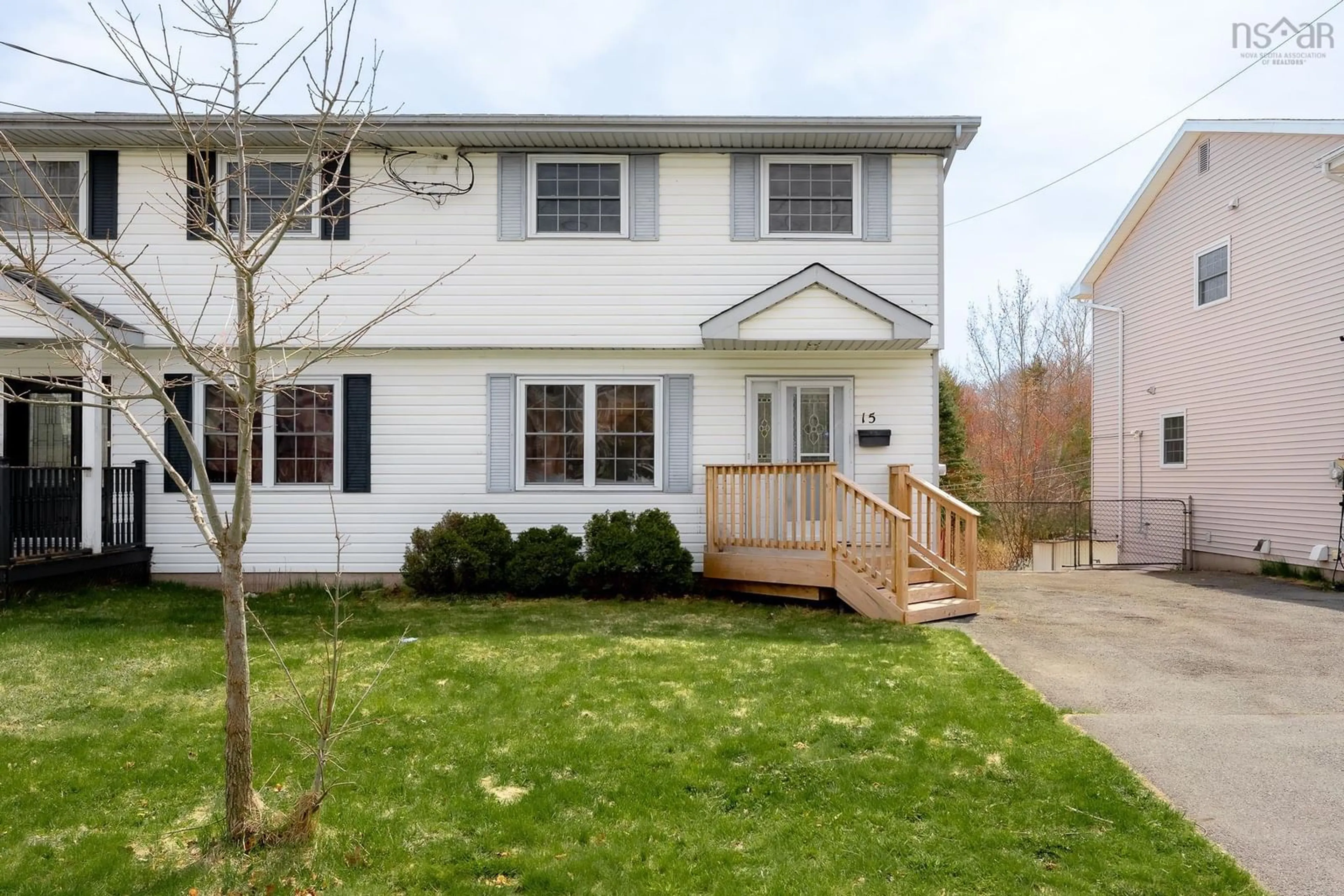 Home with vinyl exterior material, street for 15 Theakston Ave, Spryfield Nova Scotia B3R 1R7