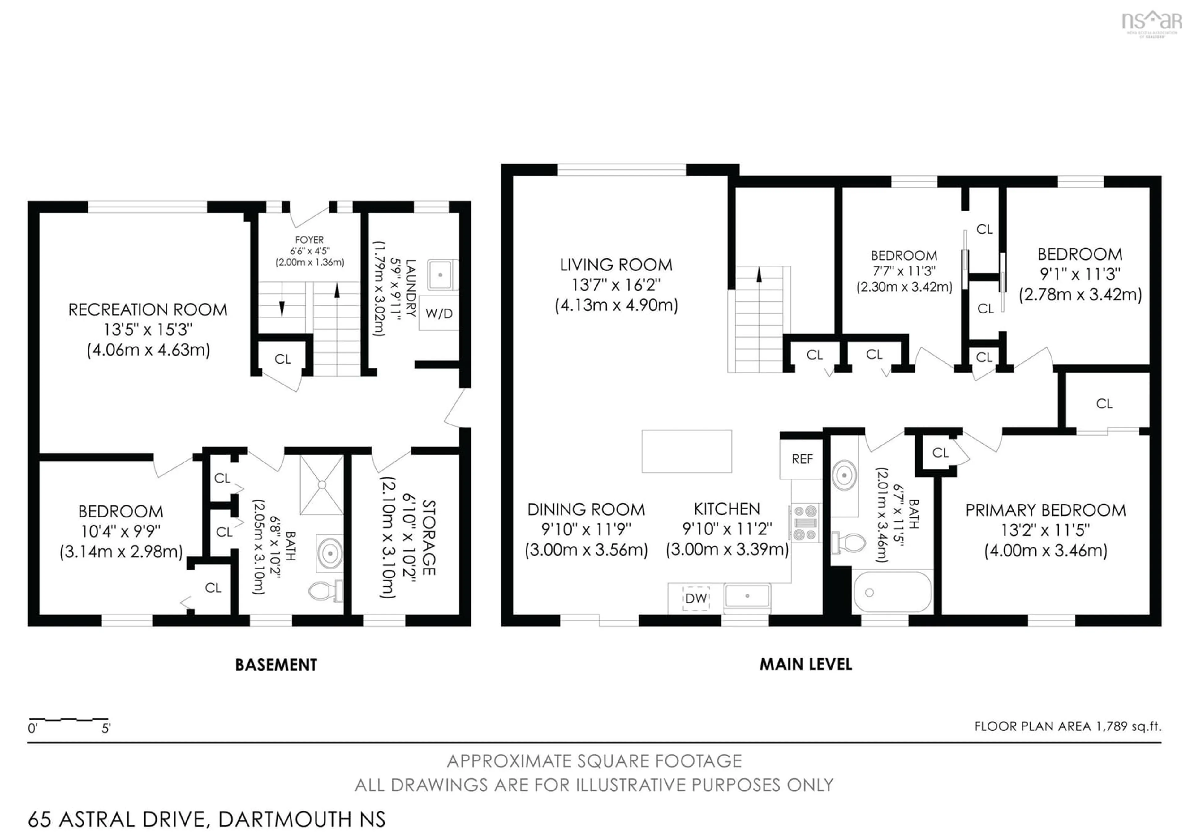 Floor plan for 65 Astral Dr, Cole Harbour Nova Scotia B2V 1B4
