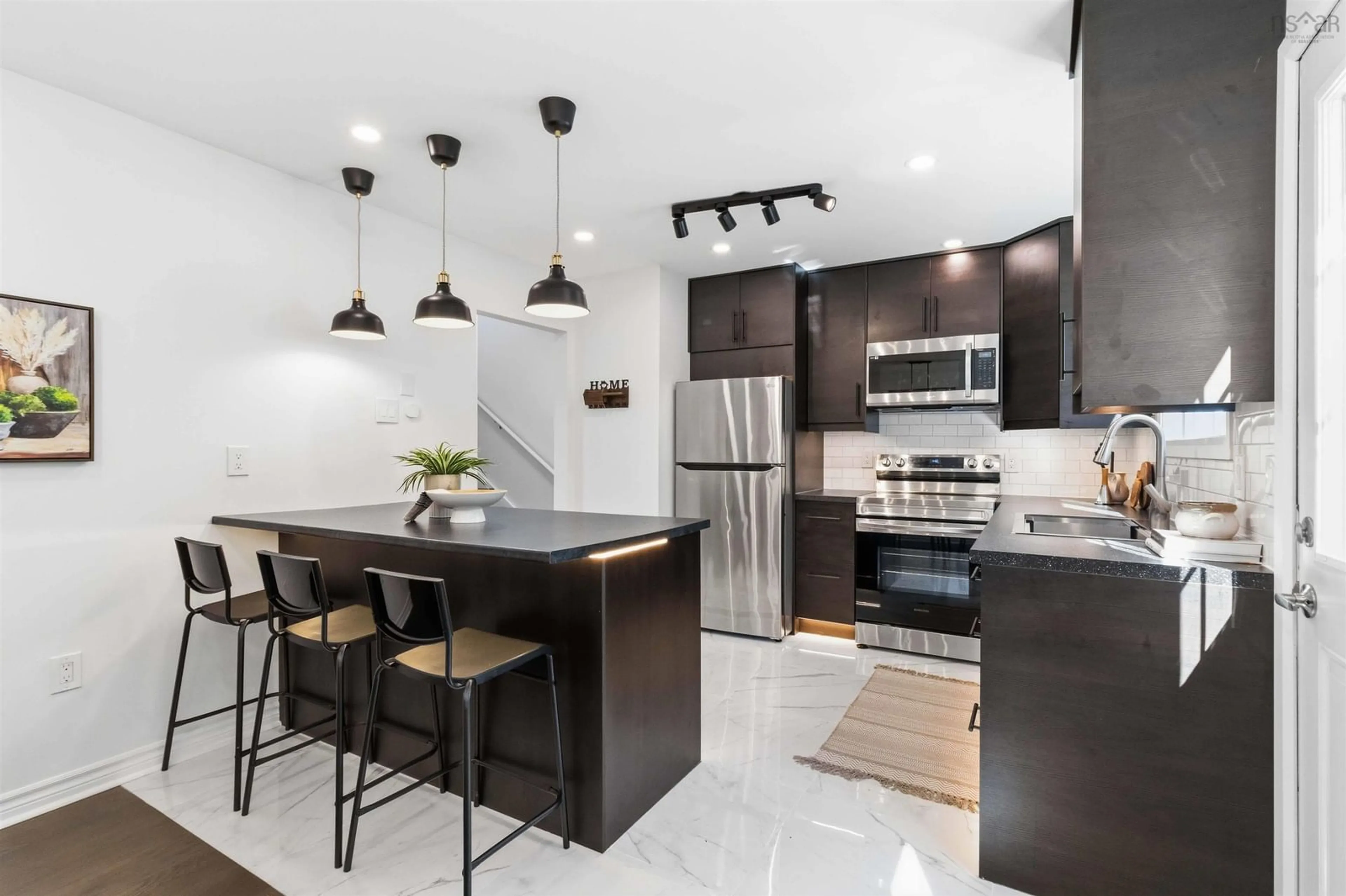 Contemporary kitchen, ceramic/tile floor for 41A Mountain Ave, Dartmouth Nova Scotia B2X 1G2