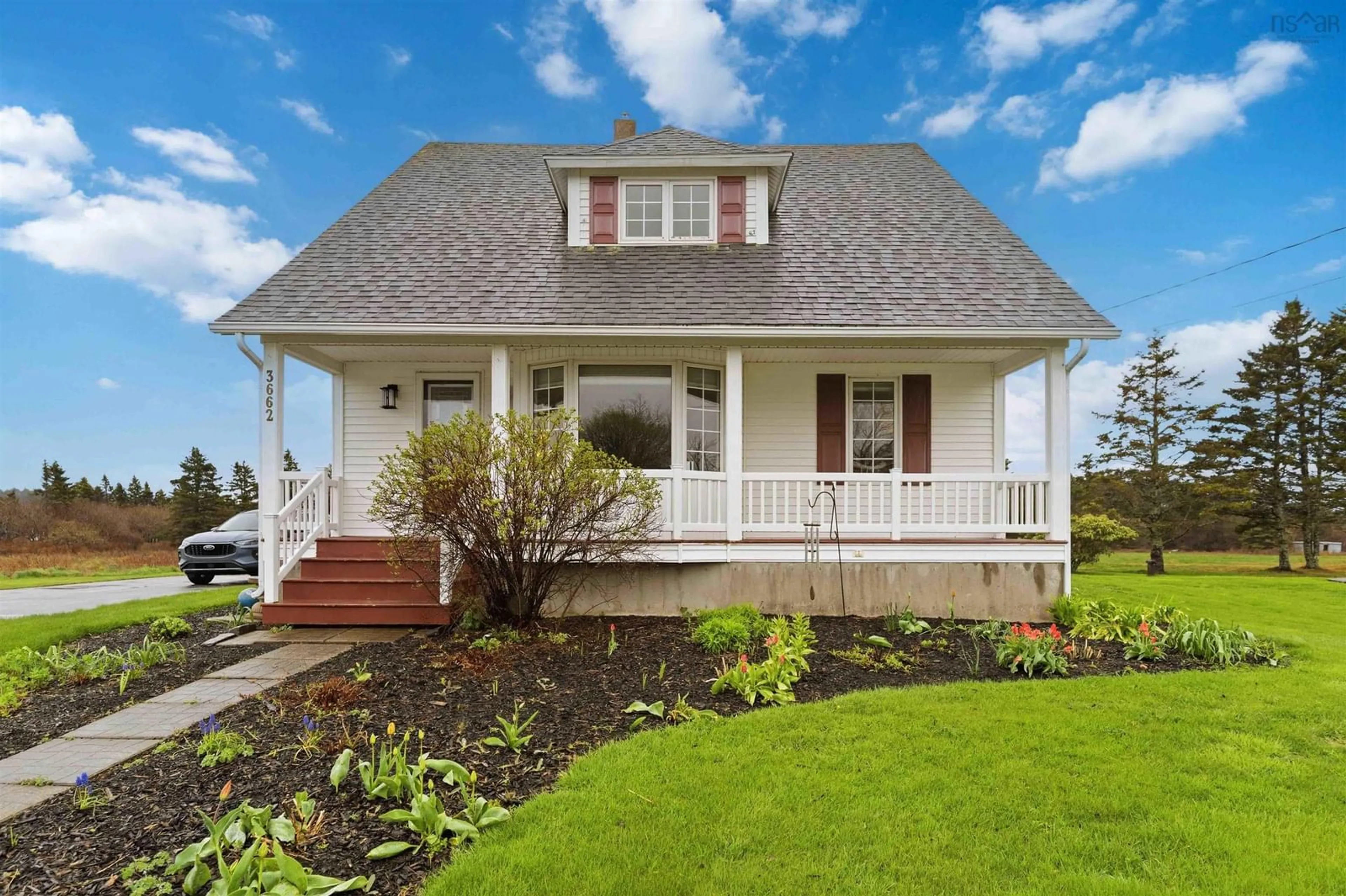 Home with vinyl exterior material, street for 3662 Highway 1, St. Bernard Nova Scotia B0W 3T0