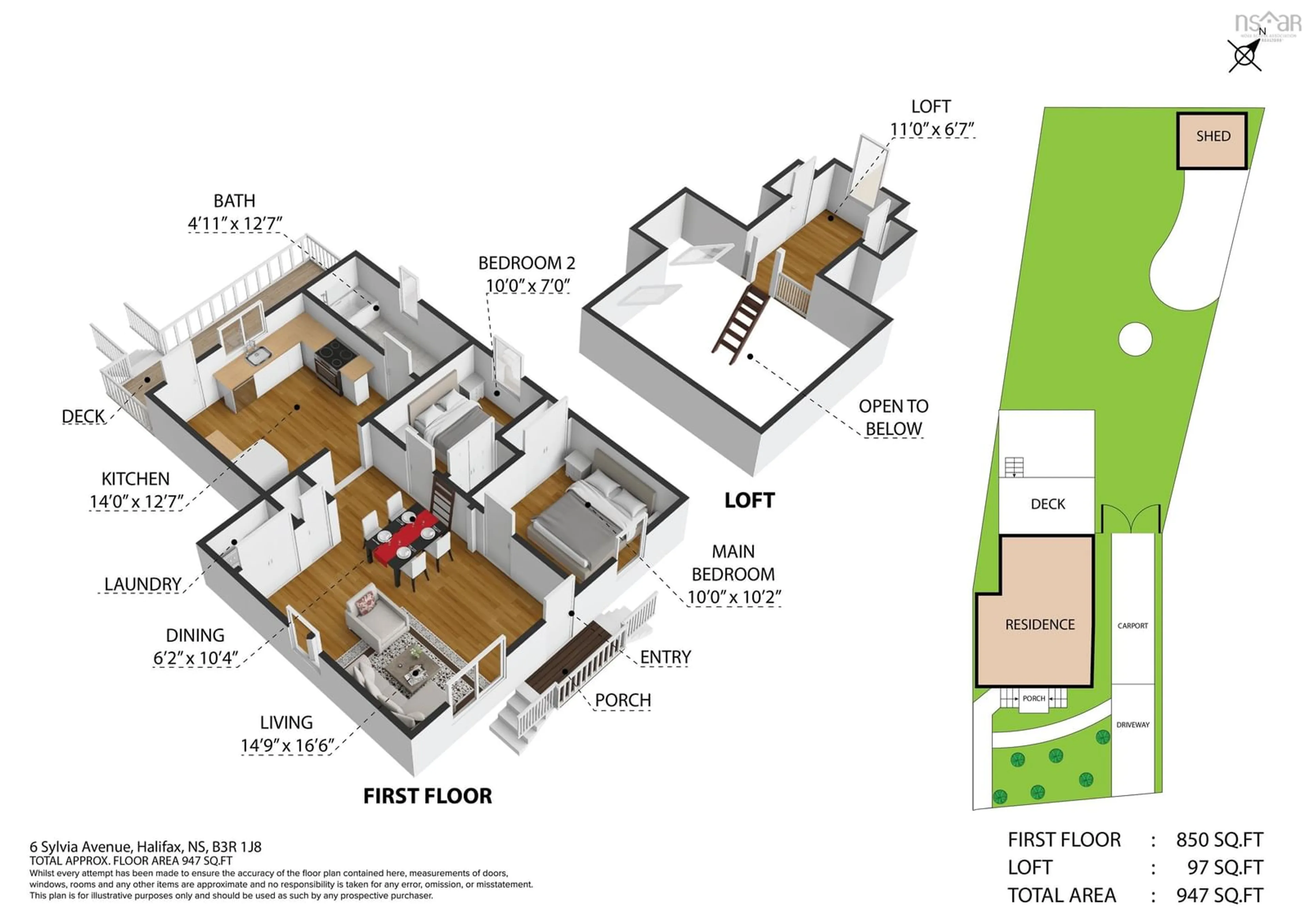 Floor plan for Sylvia Ave #6, Halifax Nova Scotia B3R 1J8