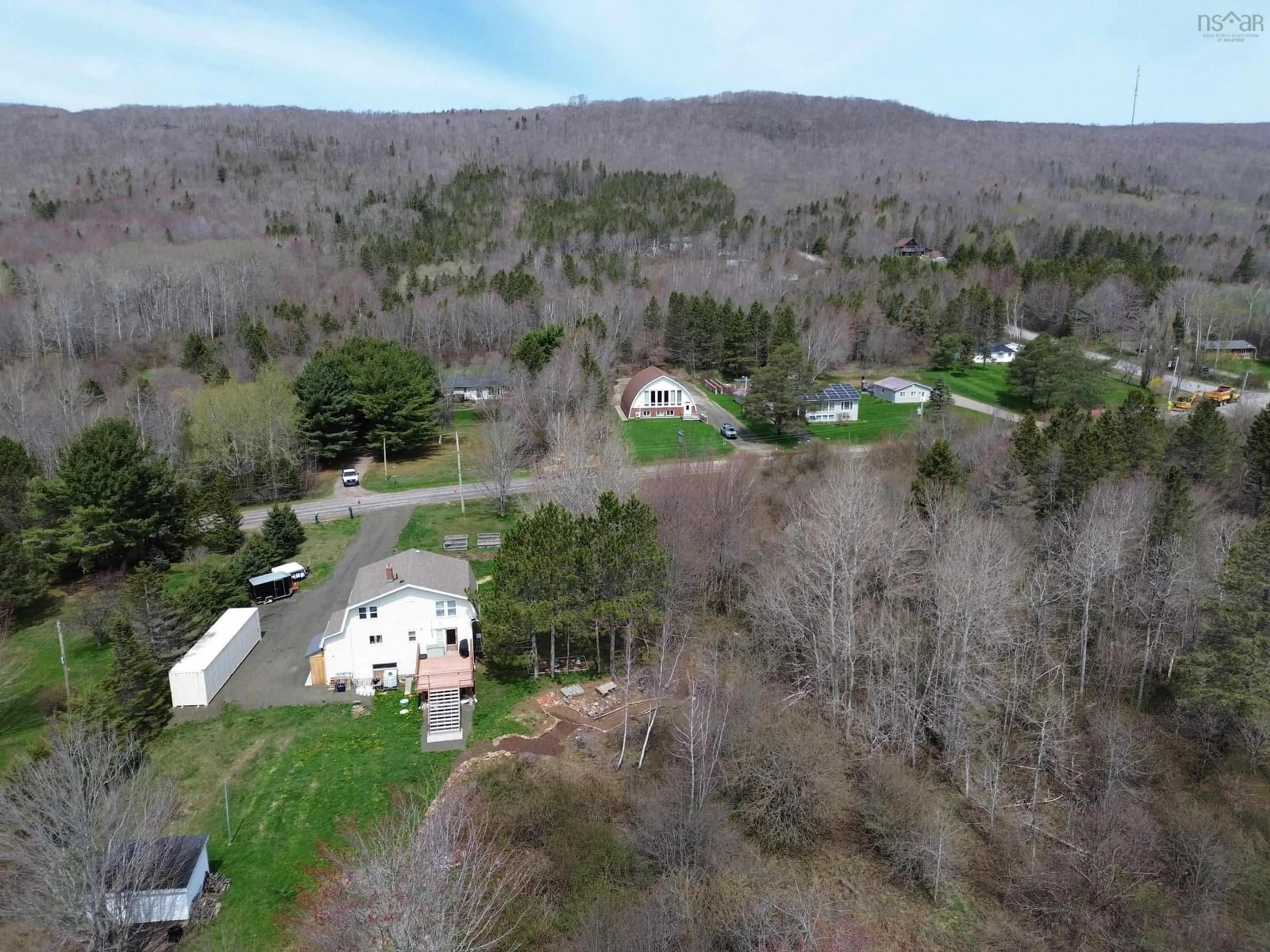 A pic from outside/outdoor area/front of a property/back of a property/a pic from drone, unknown for 828 Clarence Rd, Beaconsfield Nova Scotia B0S 1C0