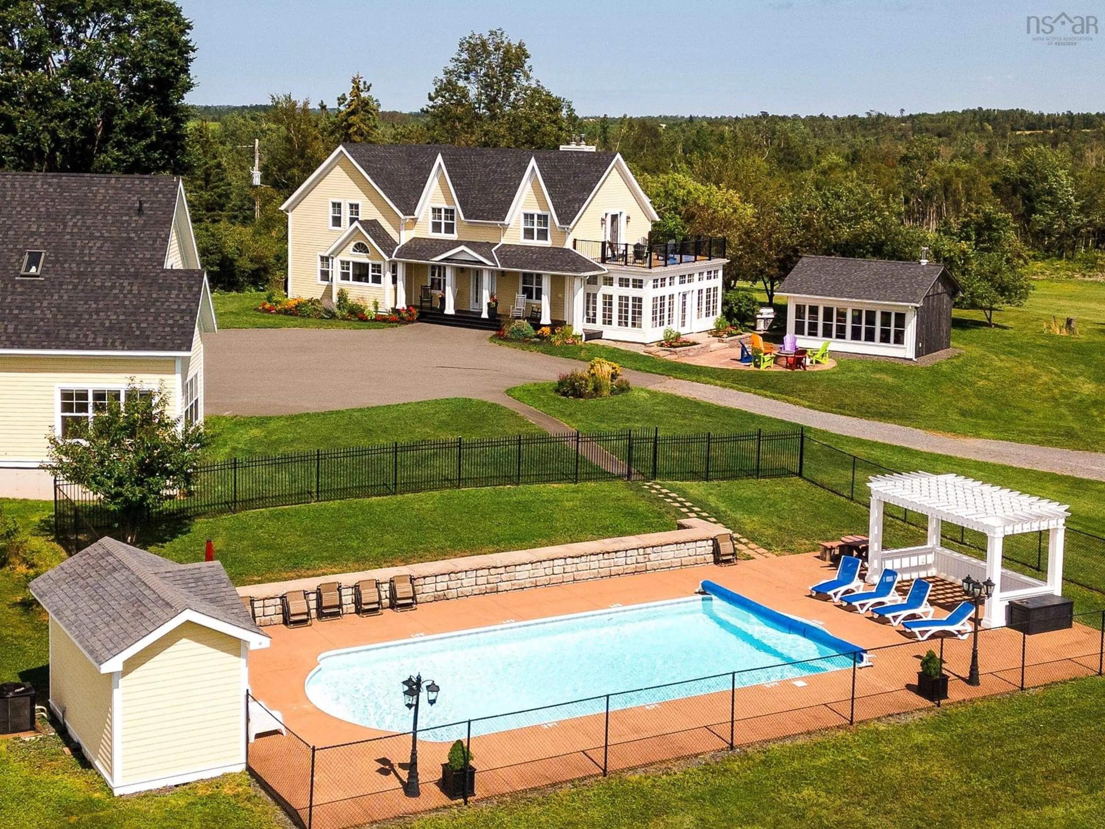 A pic from outside/outdoor area/front of a property/back of a property/a pic from drone, water/lake/river/ocean view for 784 Shore Rd, Egerton Nova Scotia B0K 1G0
