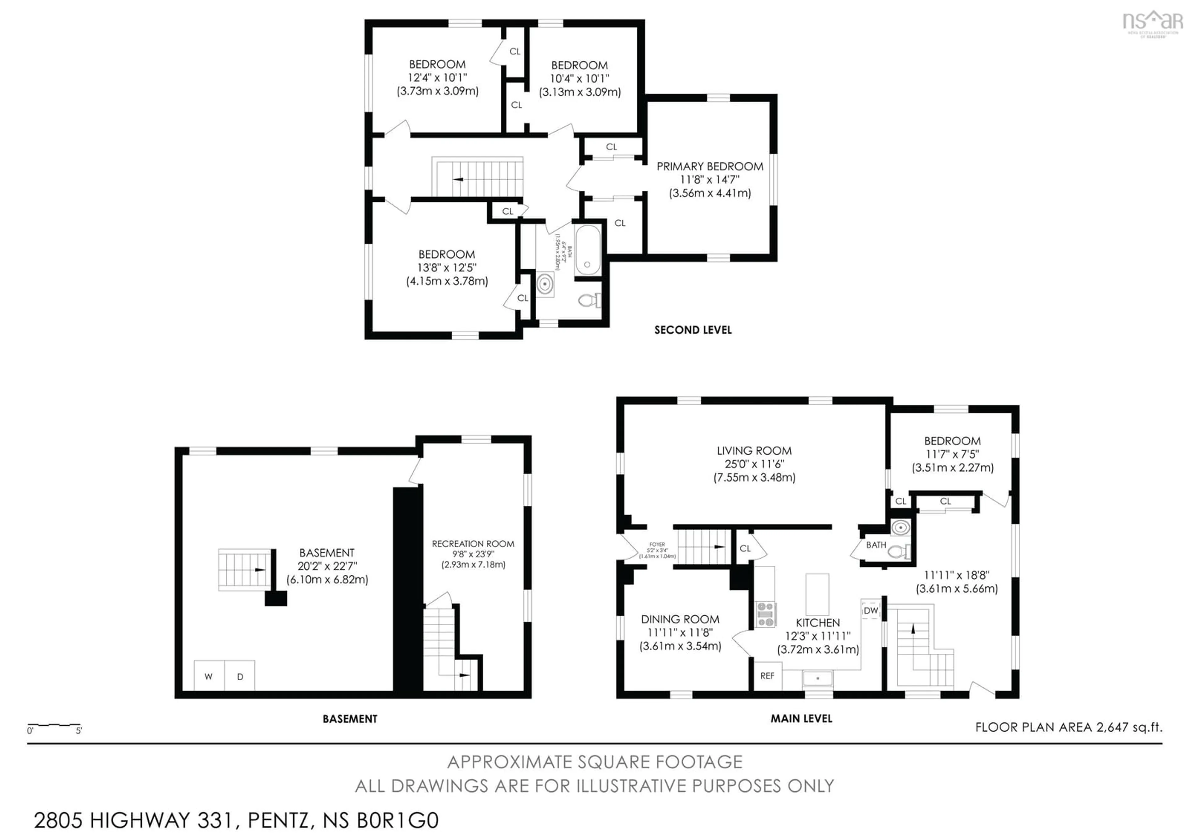 Floor plan for 2805 Highway 331, Pentz Nova Scotia B0R 1G0
