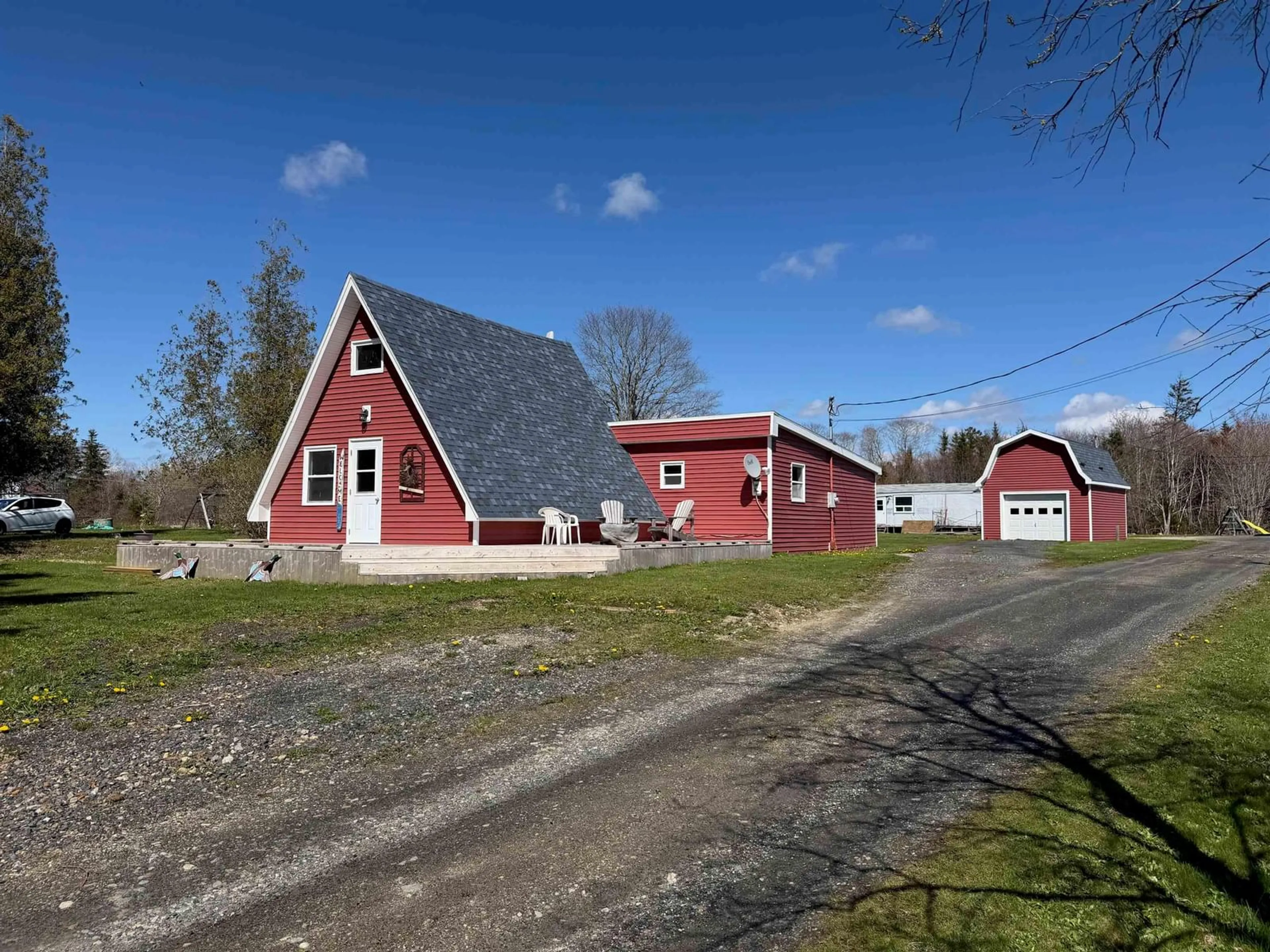 A pic from outside/outdoor area/front of a property/back of a property/a pic from drone, street for 5 Chase Dr, Tusket Nova Scotia B0W 3M0