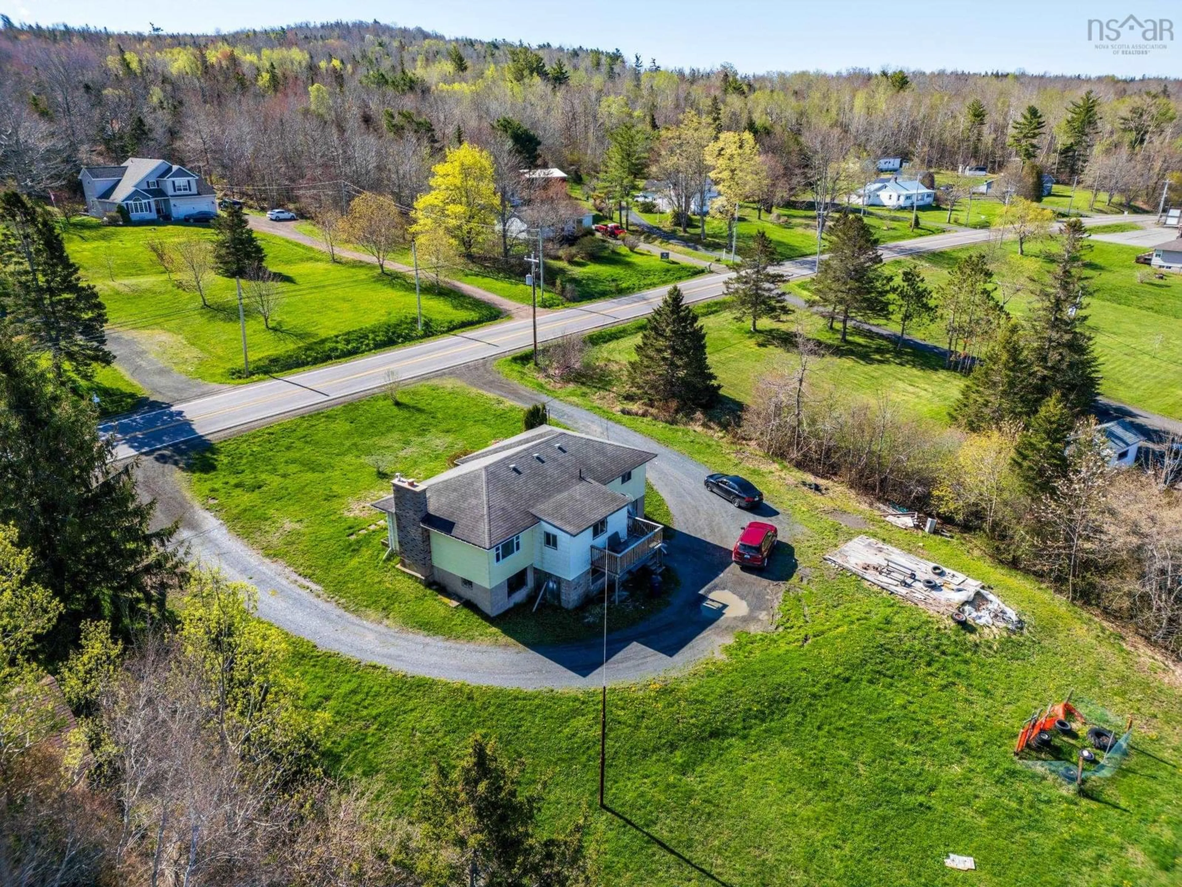 A pic from outside/outdoor area/front of a property/back of a property/a pic from drone, unknown for 301 Highway 201, Moschelle Nova Scotia B0S 1A0