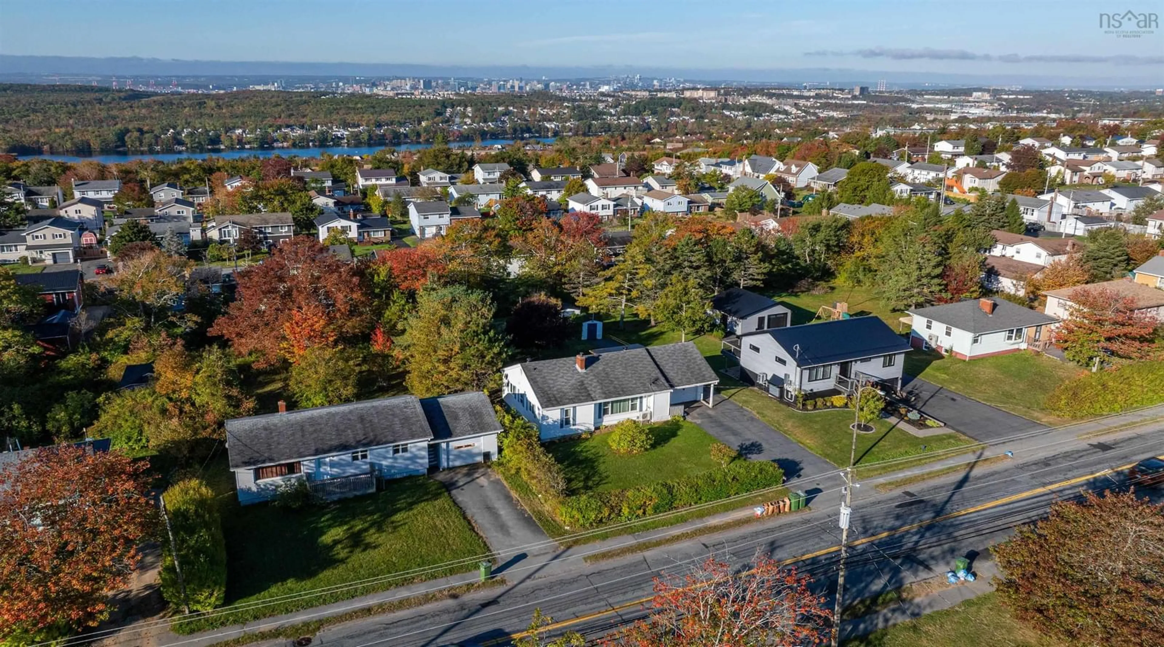 A pic from outside/outdoor area/front of a property/back of a property/a pic from drone, street for 187 Caldwell Rd, Cole Harbour Nova Scotia B2V 1J5