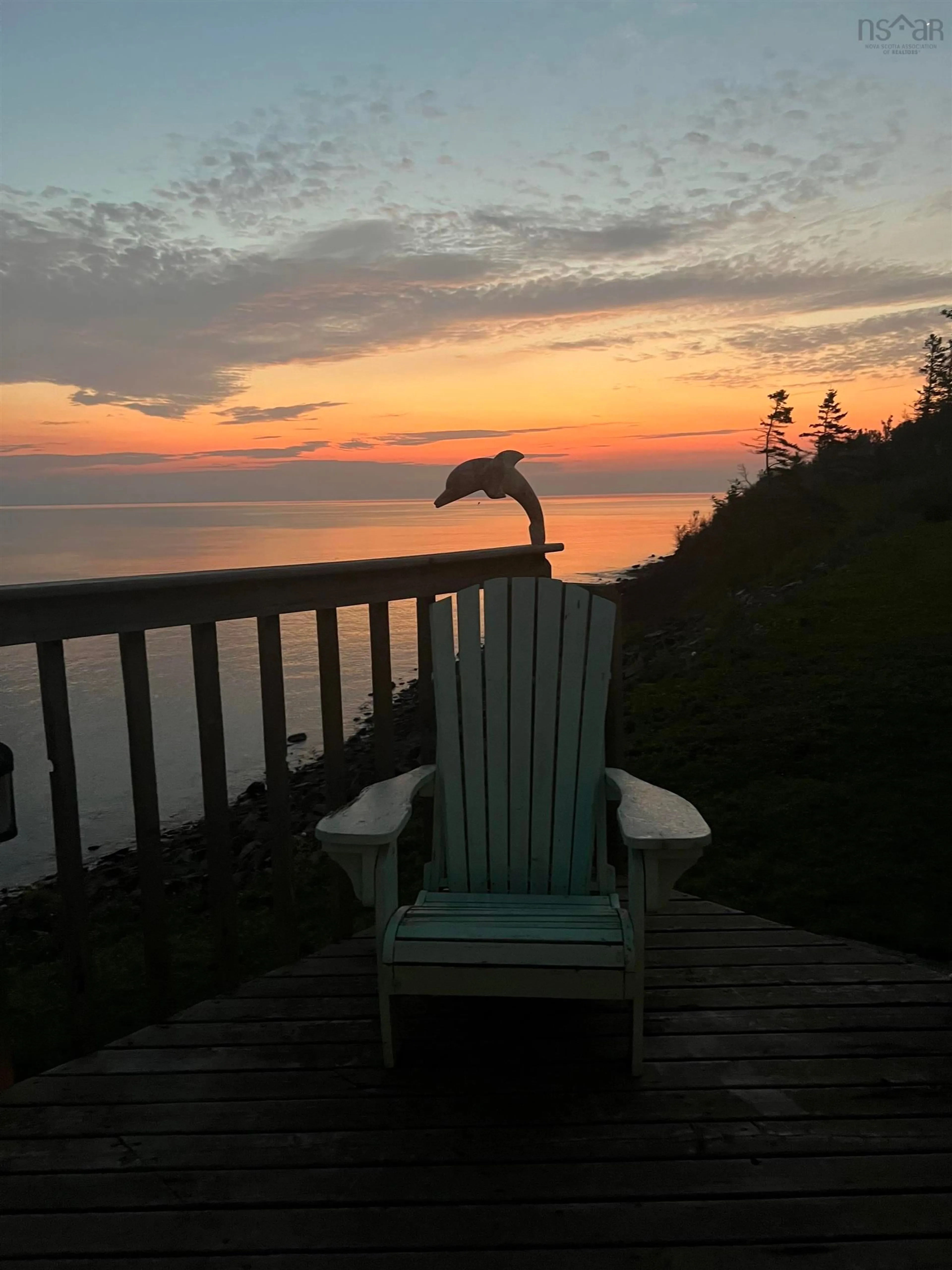 Patio, water/lake/river/ocean view for 83 Red Cliff Dr, Seafoam Nova Scotia B0K 1N0