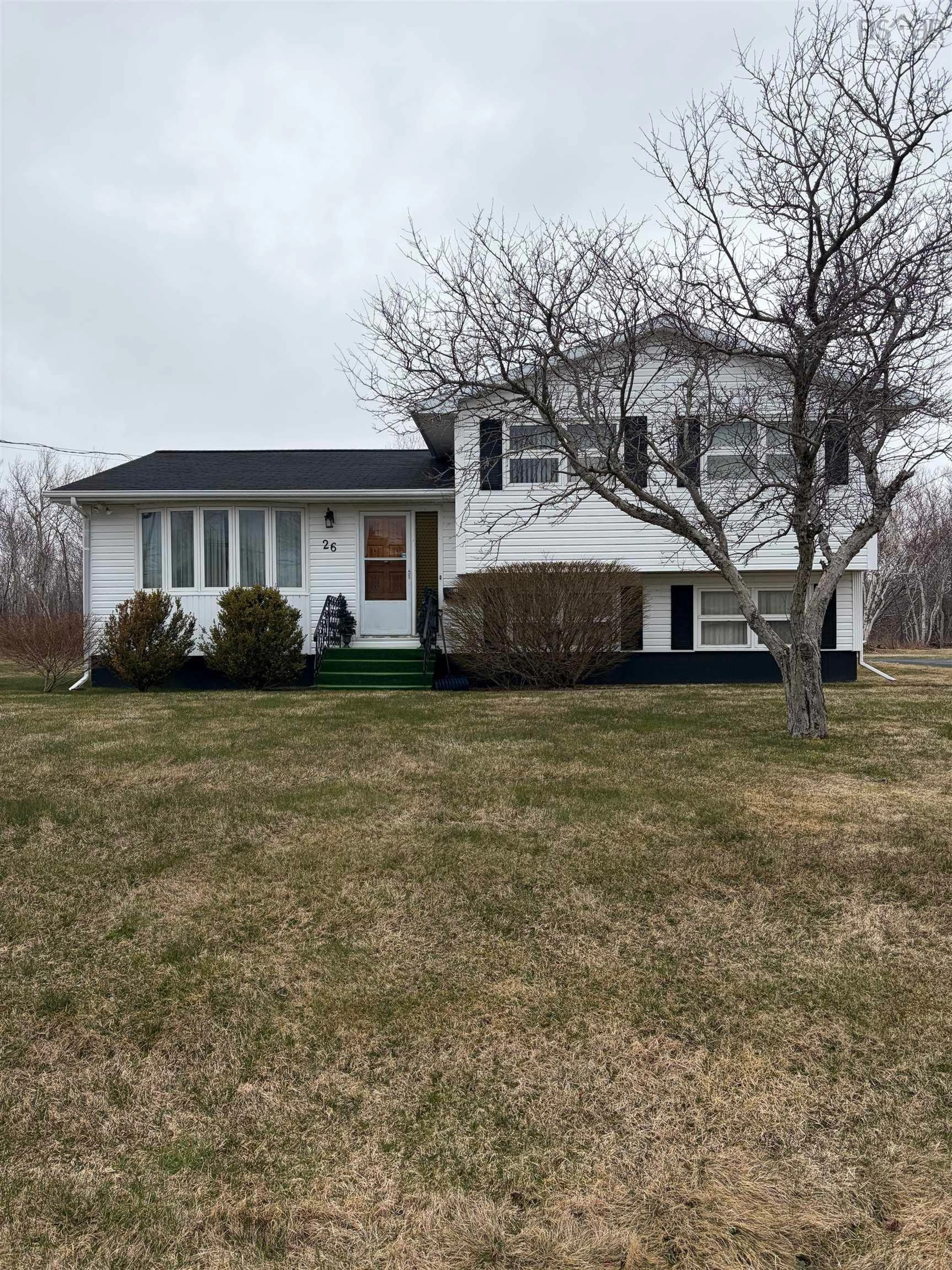 Home with vinyl exterior material, street for 26 Turner St, Glace Bay Nova Scotia B1A 5W4