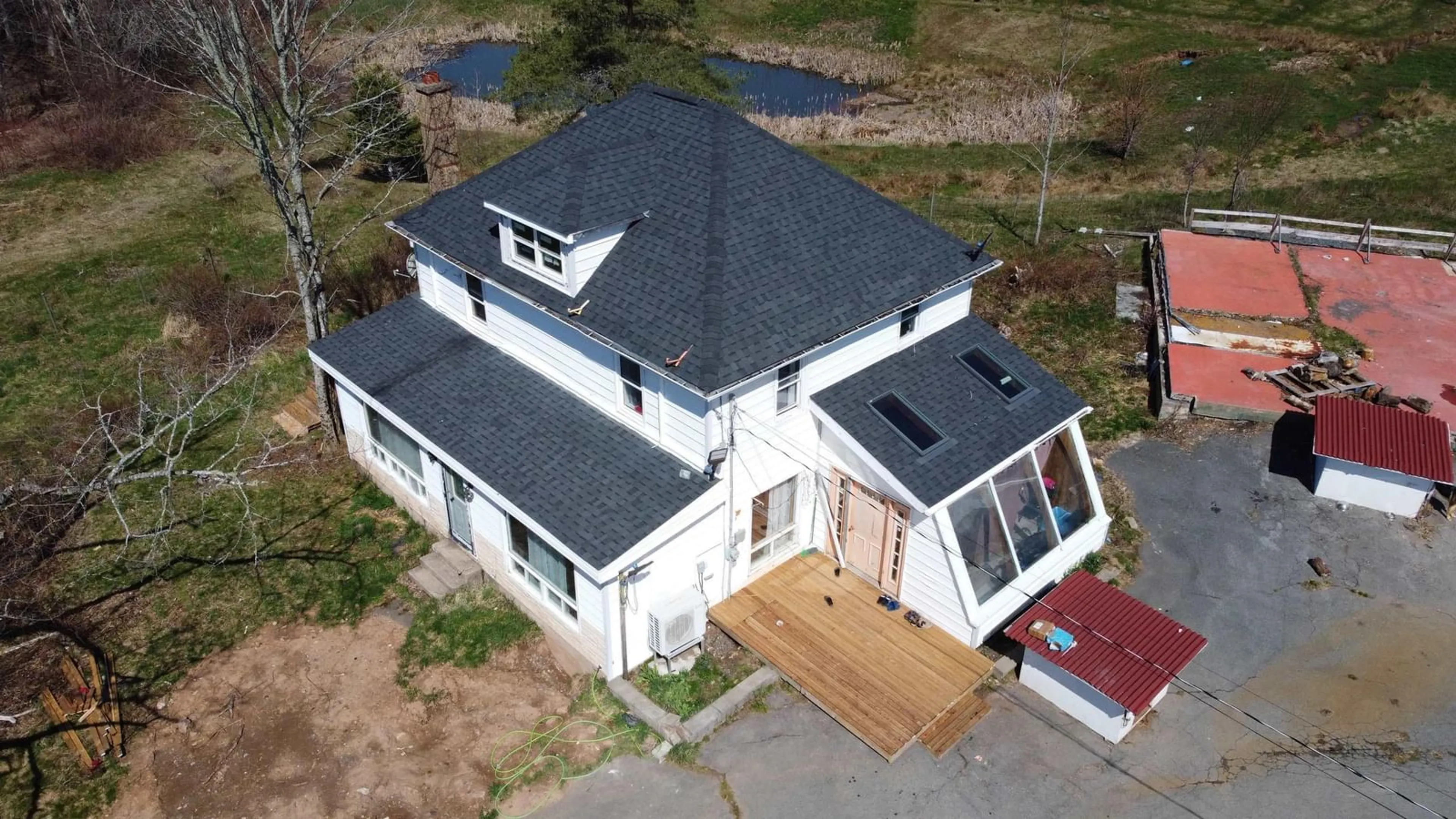 A pic from outside/outdoor area/front of a property/back of a property/a pic from drone, building for 4265 14 Hwy, Upper Rawdon Nova Scotia B0N 2N0