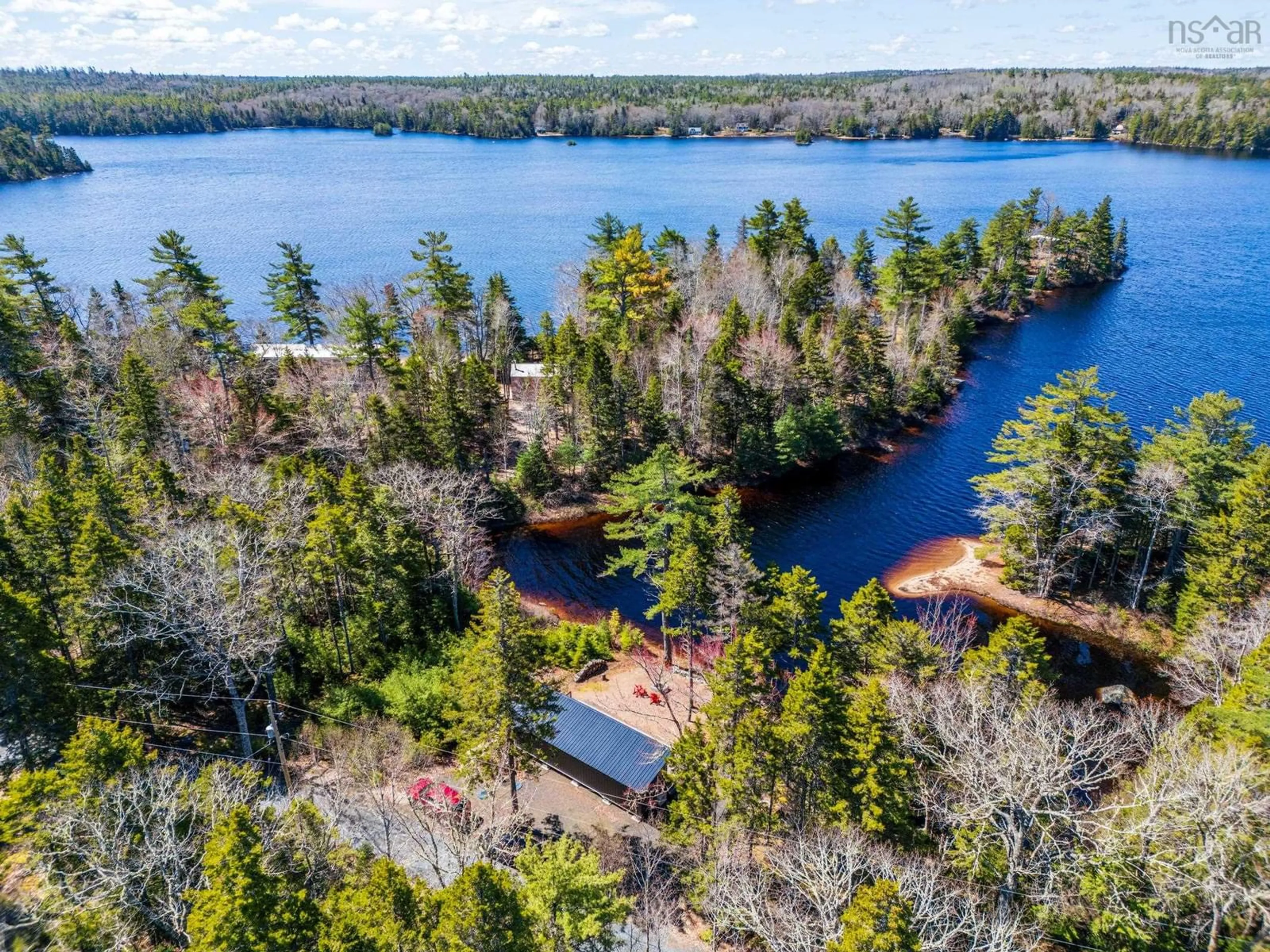 A pic from outside/outdoor area/front of a property/back of a property/a pic from drone, water/lake/river/ocean view for 434 Mirror Point Dr, Graywood Nova Scotia B0S 1A0