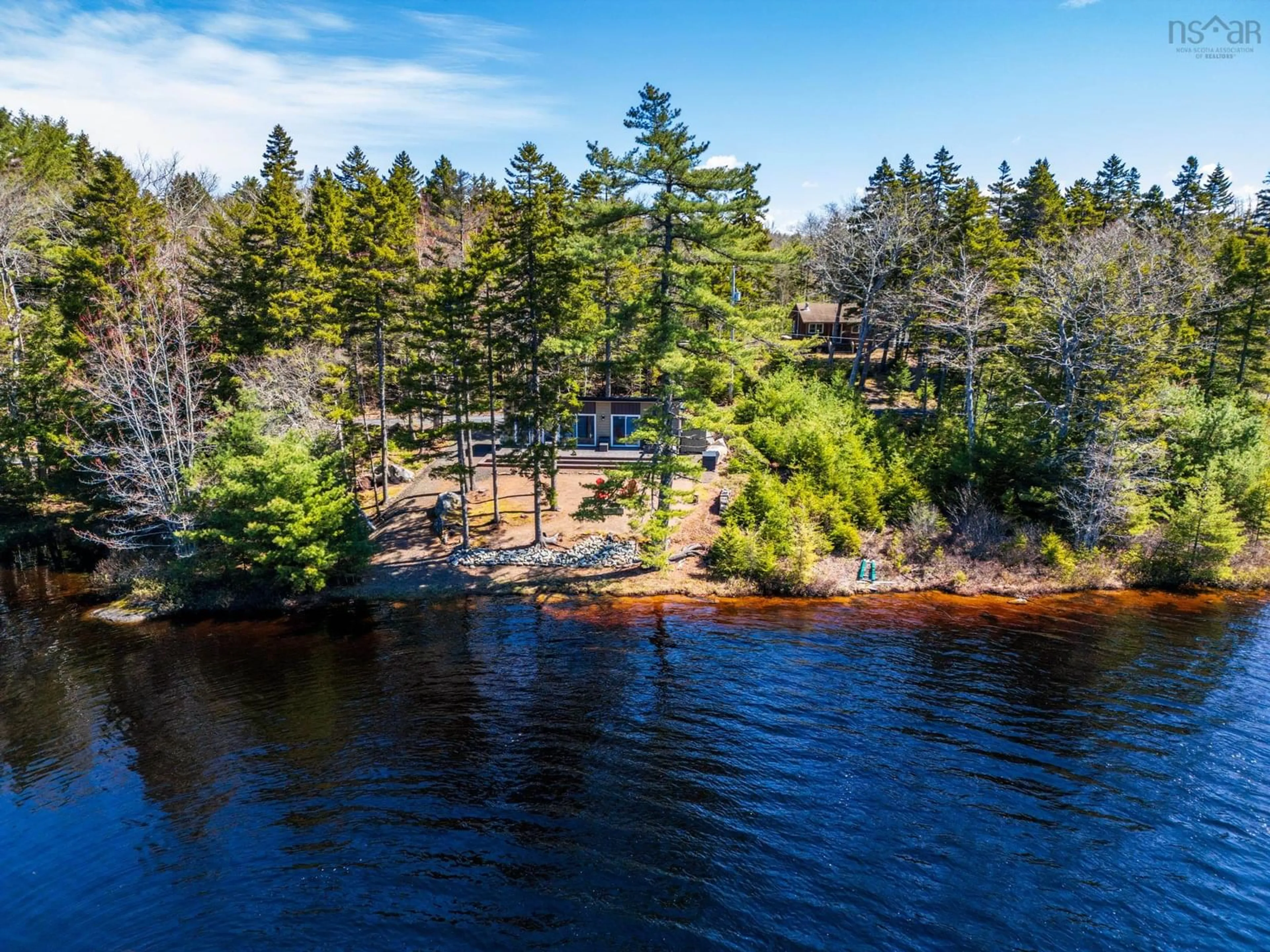 A pic from outside/outdoor area/front of a property/back of a property/a pic from drone, water/lake/river/ocean view for 434 Mirror Point Dr, Graywood Nova Scotia B0S 1A0